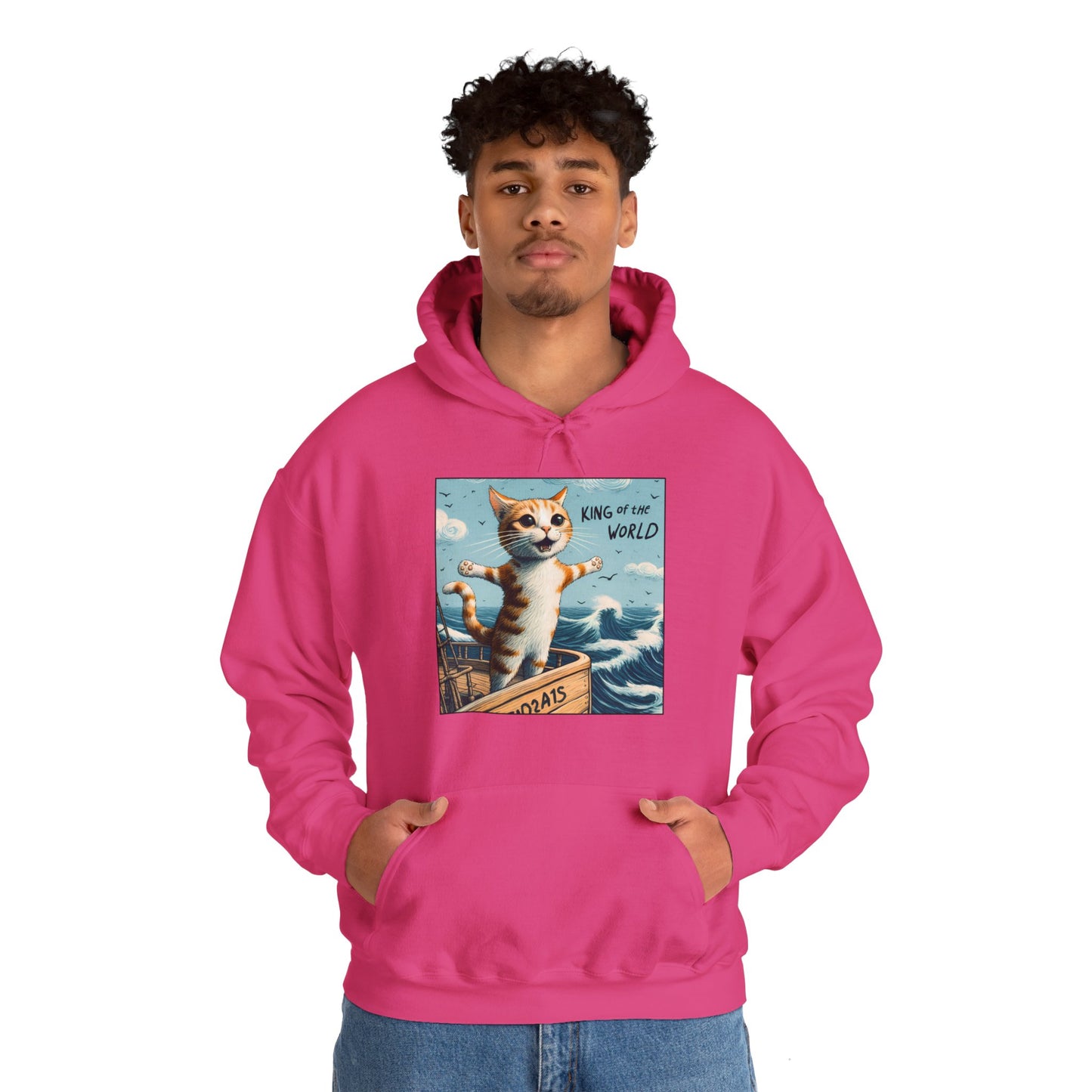 King of the World Gender-Neutral Hoodie