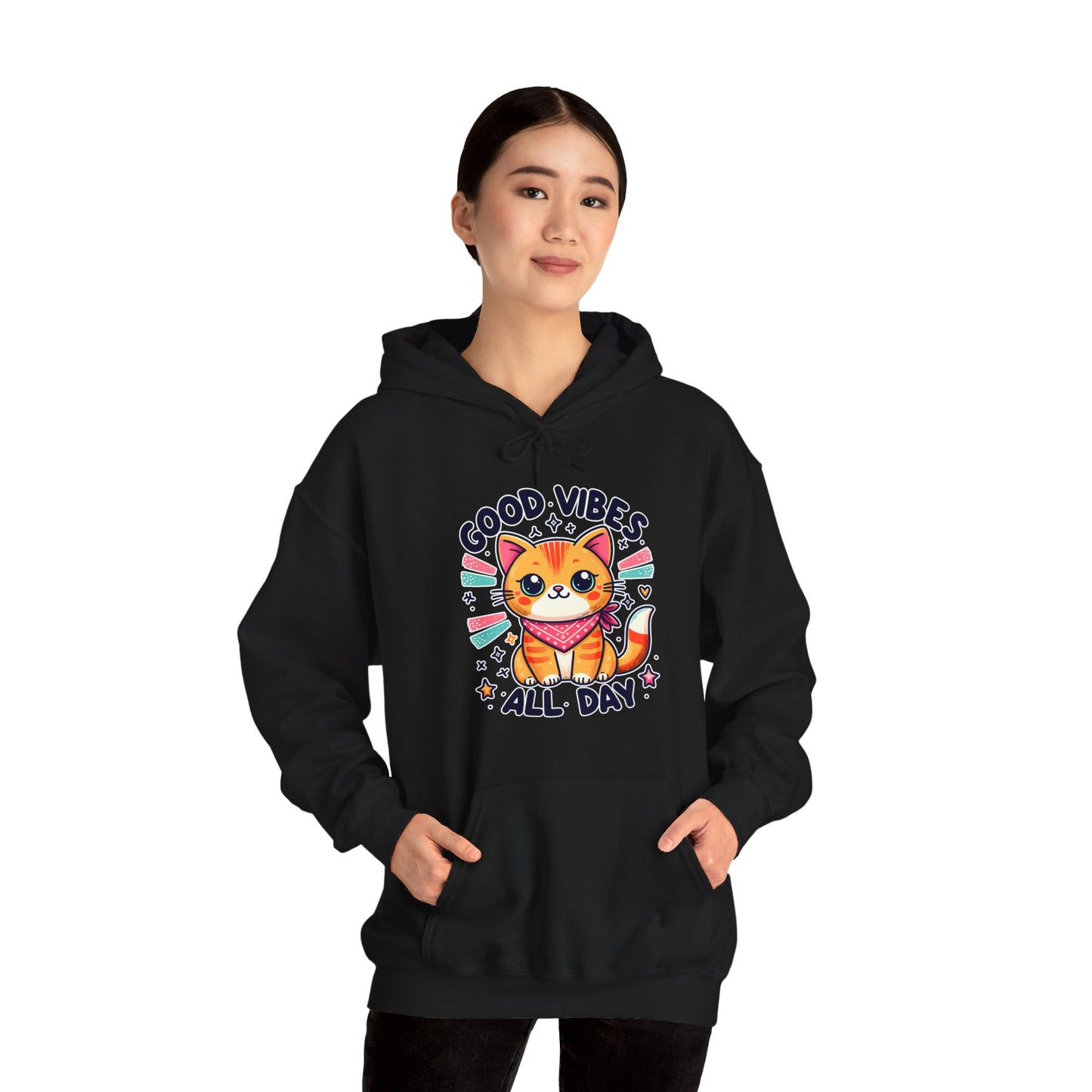 Good Vibes All Day Gender-Neutral Hoodie