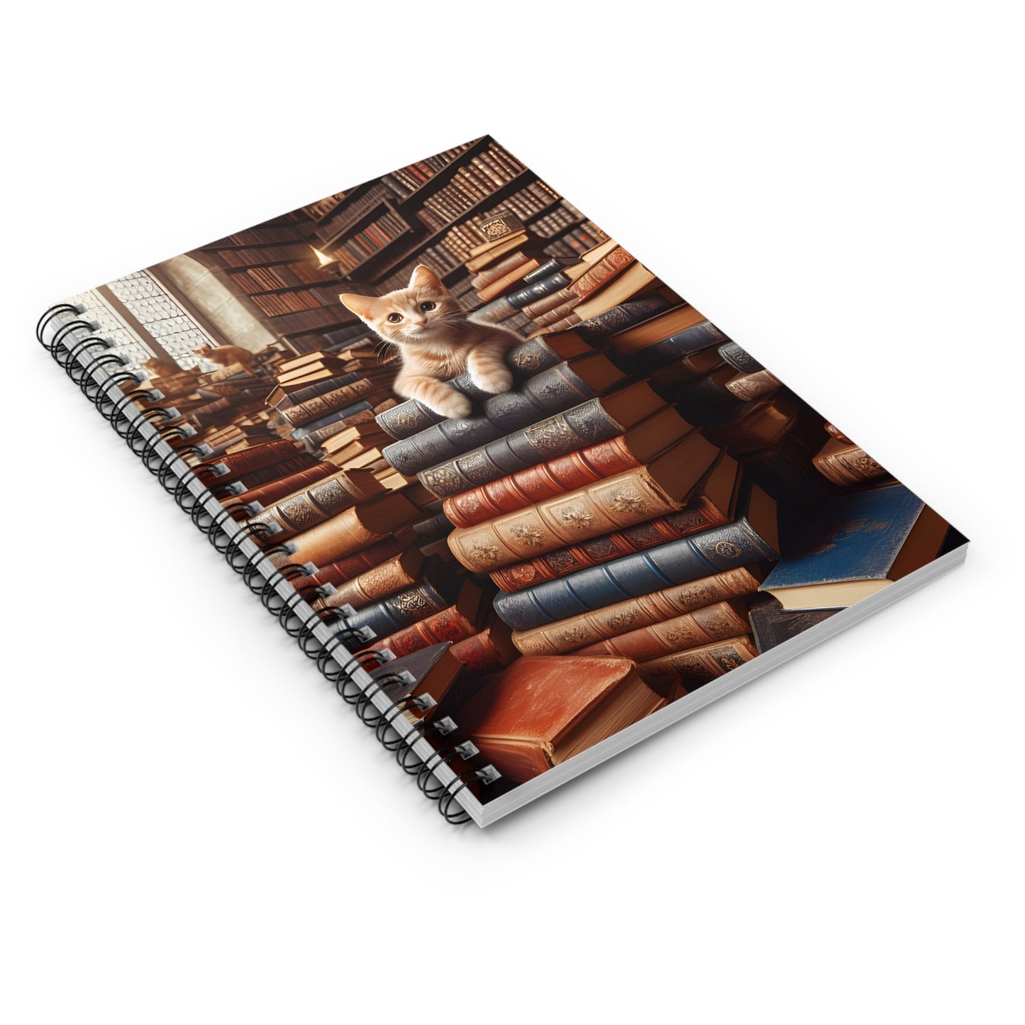 Book Cat Spiral Notebook