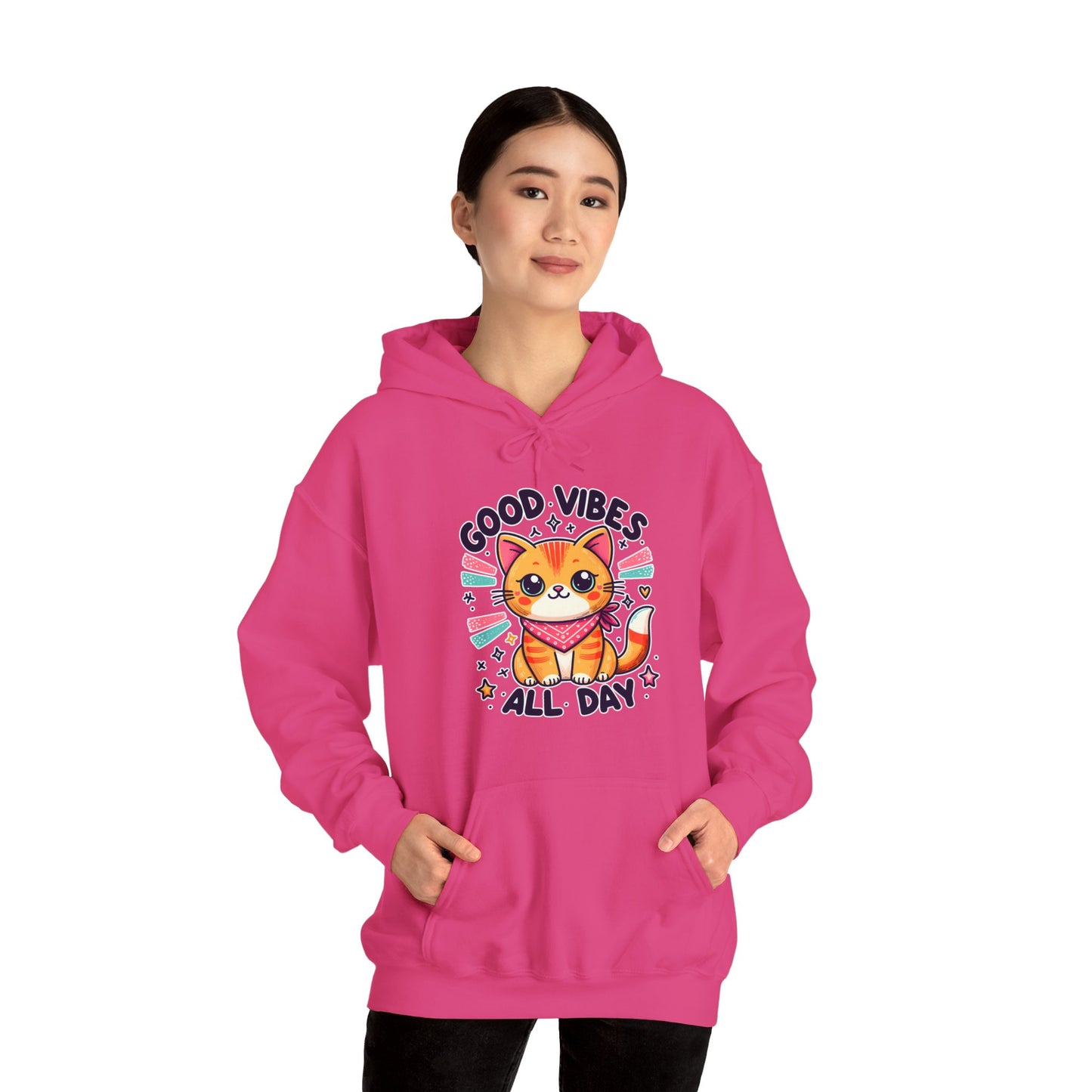 Good Vibes All Day Gender-Neutral Hoodie