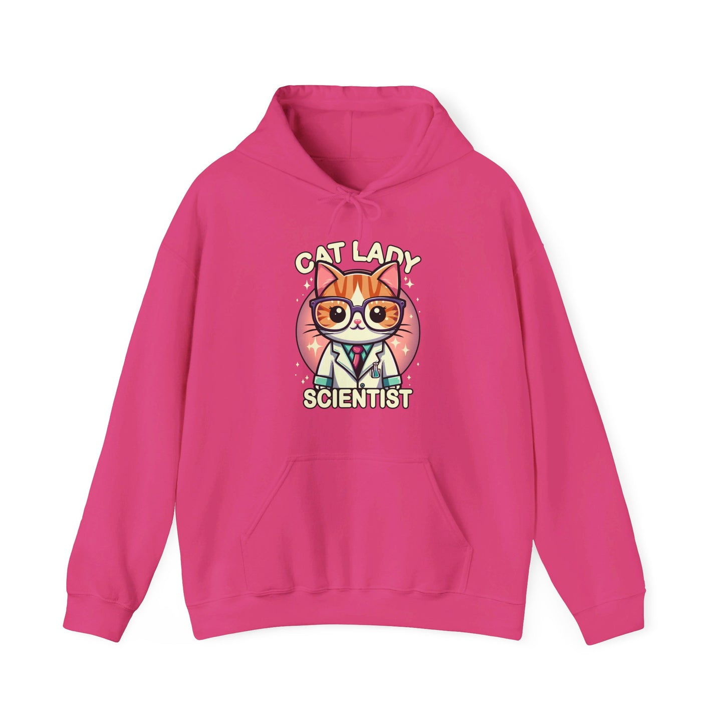 Cat Lady Scientist Gender-Neutral Hoodie