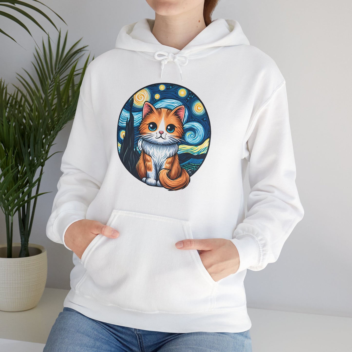 Van Gogh Cat Hoodie