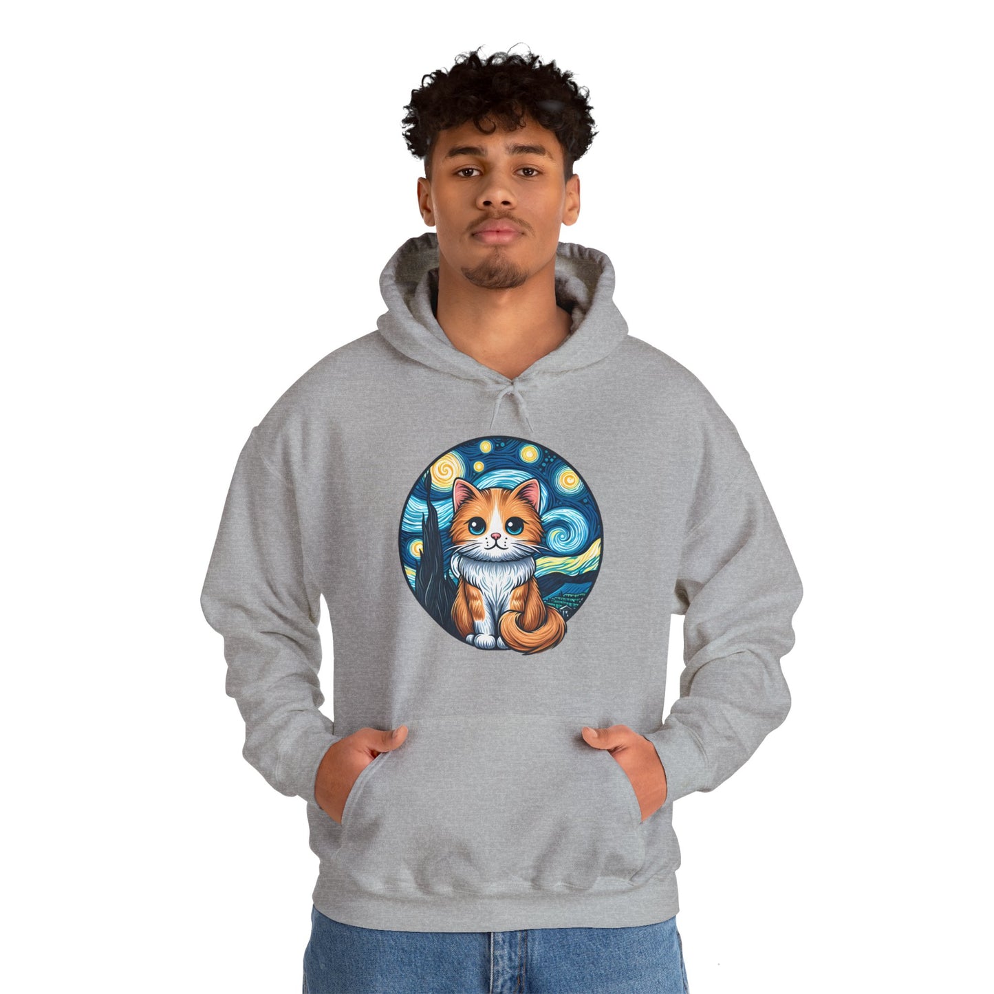 Van Gogh Cat Hoodie