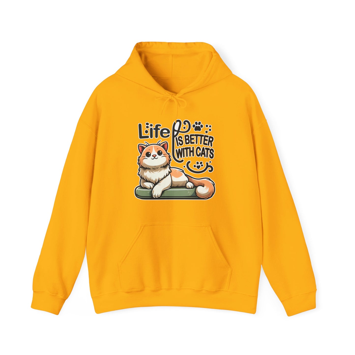 Life is Better with Cats Gender-Neutral Hoodie