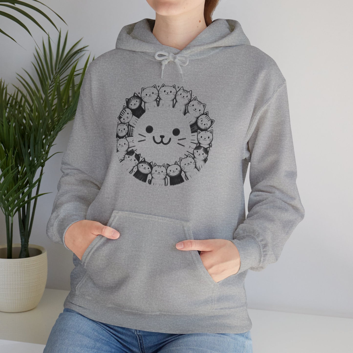 Happy Cats Gender-Neutral Hoodie