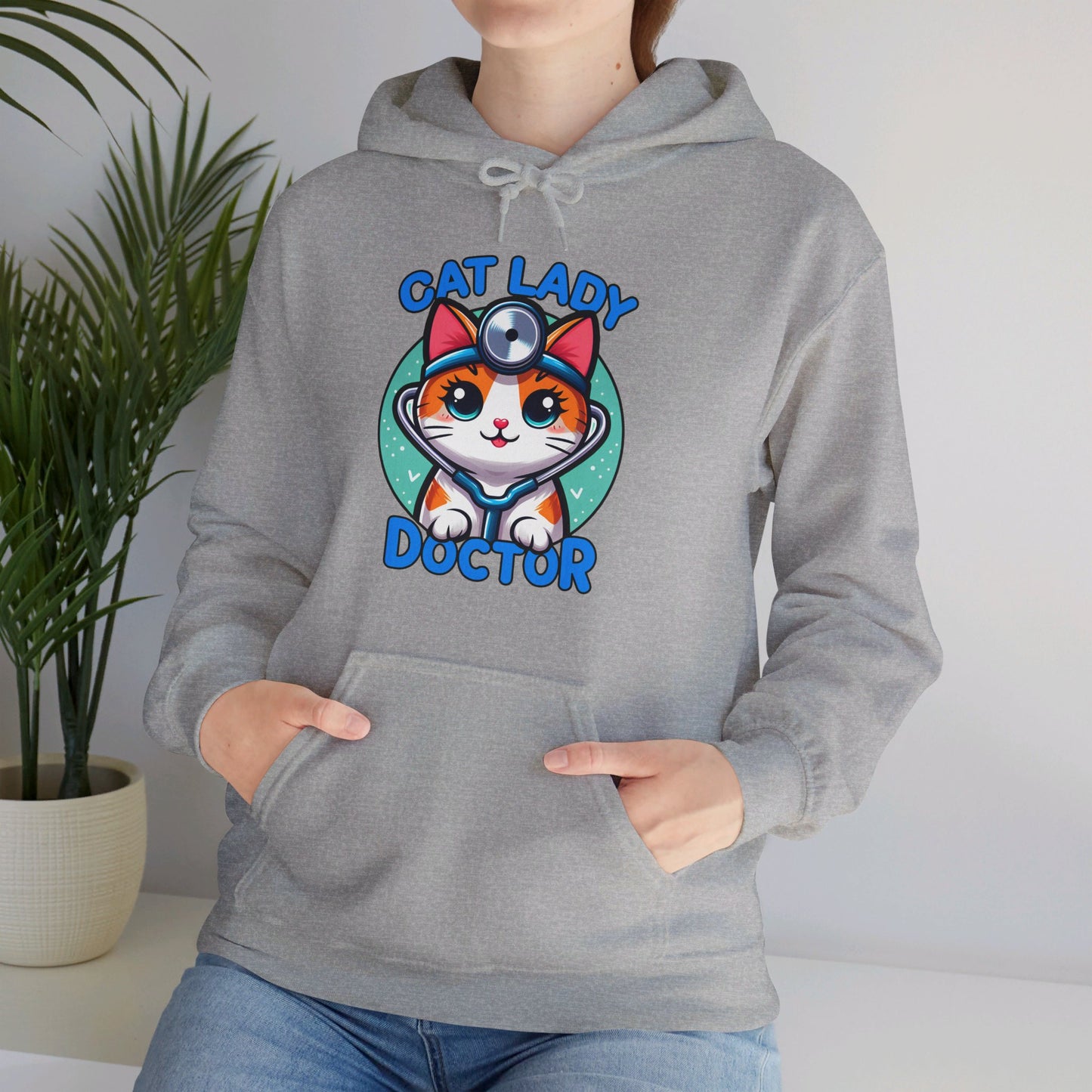 Cat Lady Doctor Gender-Neutral Hoodie