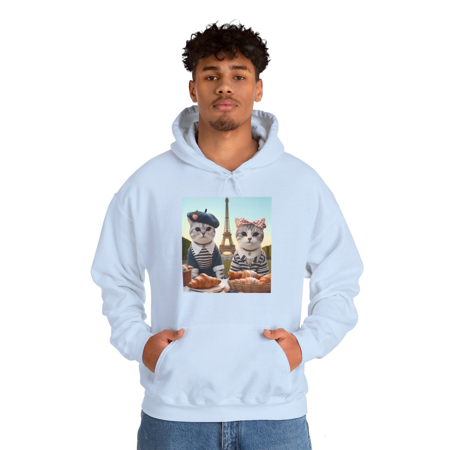 Cats in Paris Gender-Neutral Hoodie