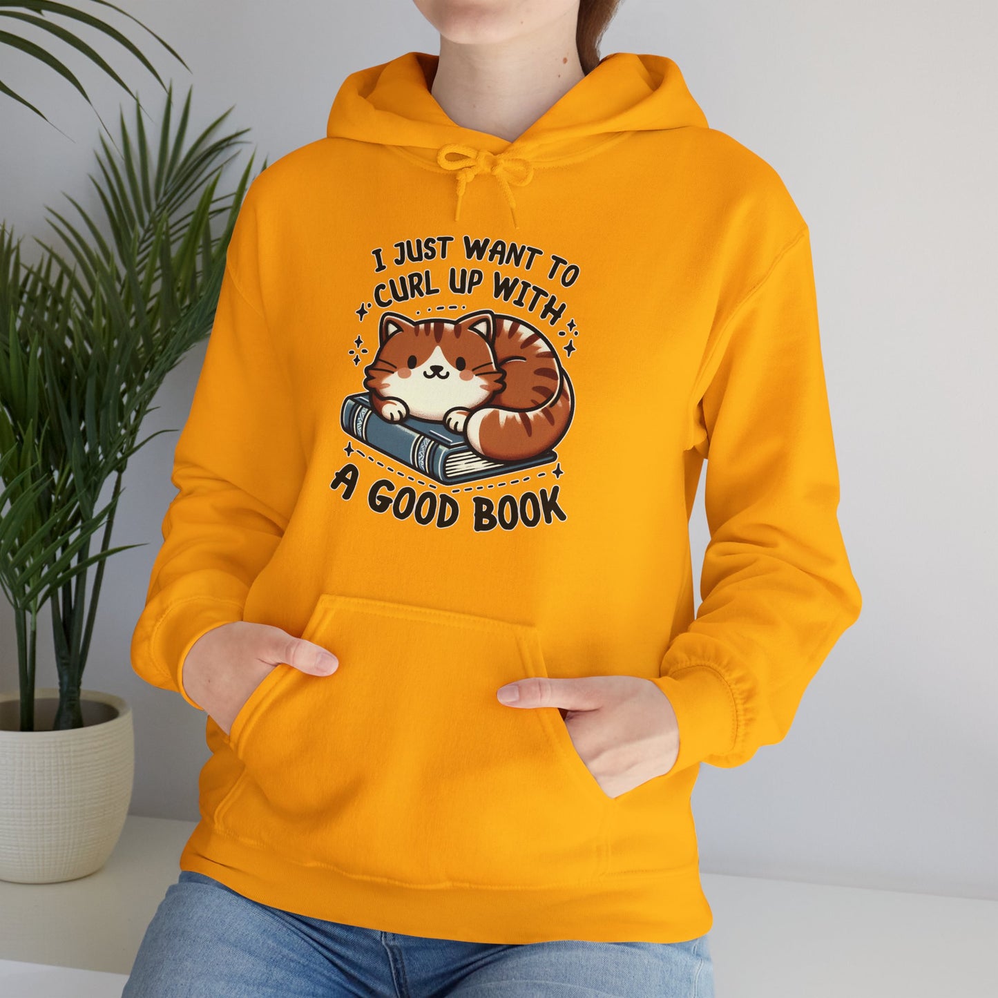 Curl Up With a Good Book Gender-Neutral Hoodie