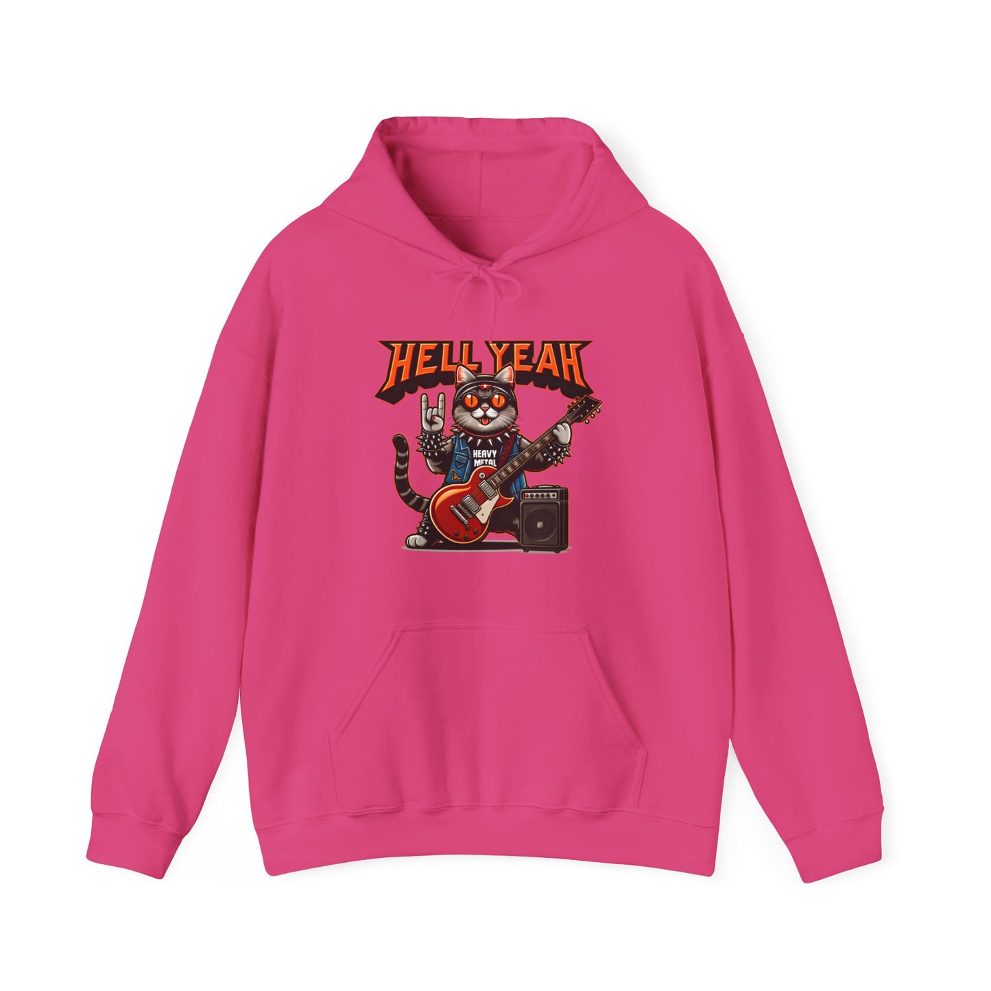 Heavy Metal Cat Gender-Neutral Hoodie
