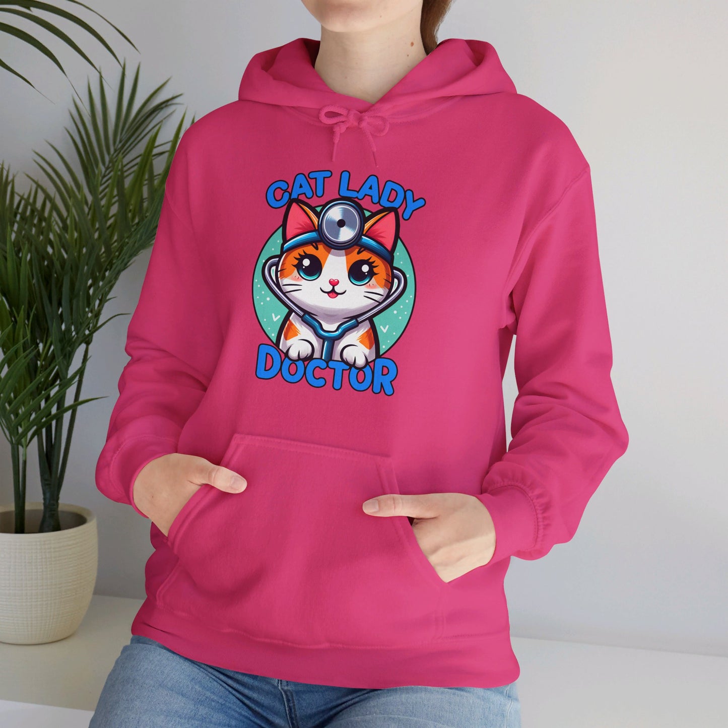Cat Lady Doctor Gender-Neutral Hoodie