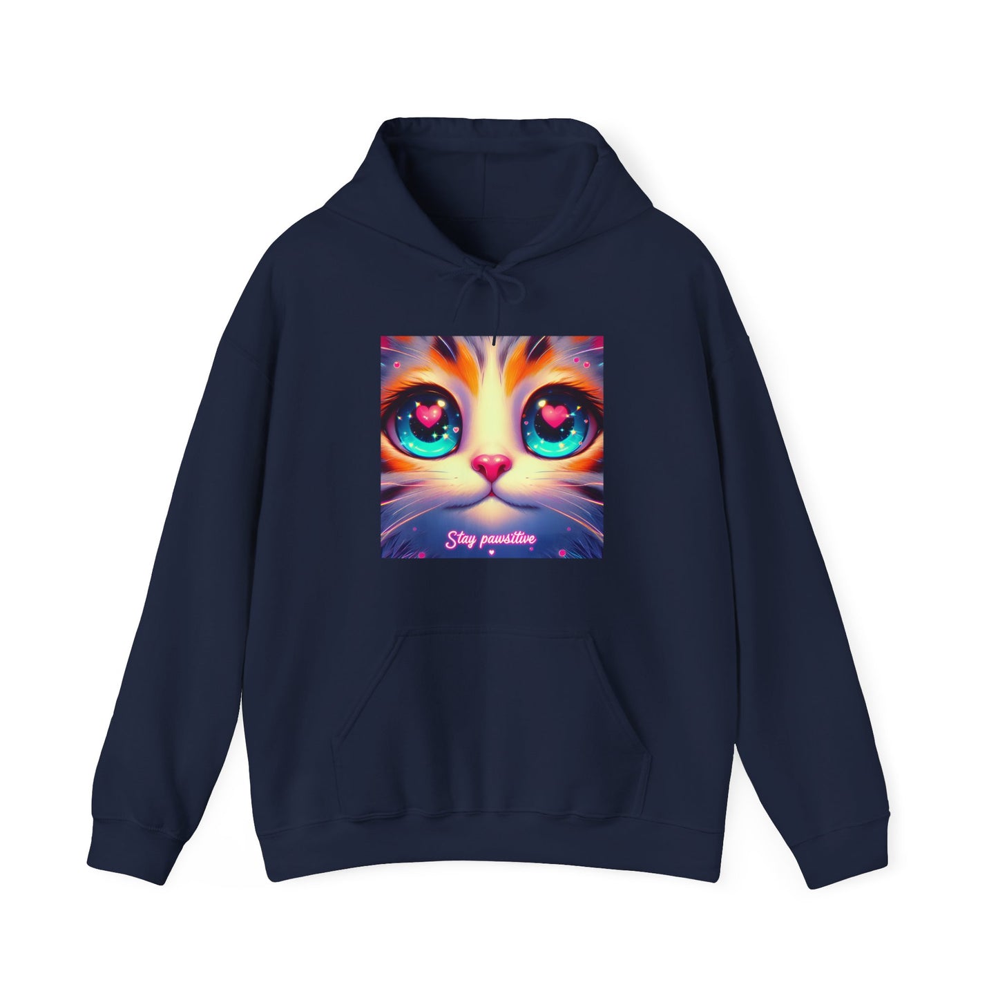 Stay Pawsitive Gender-Neutral Hoodie