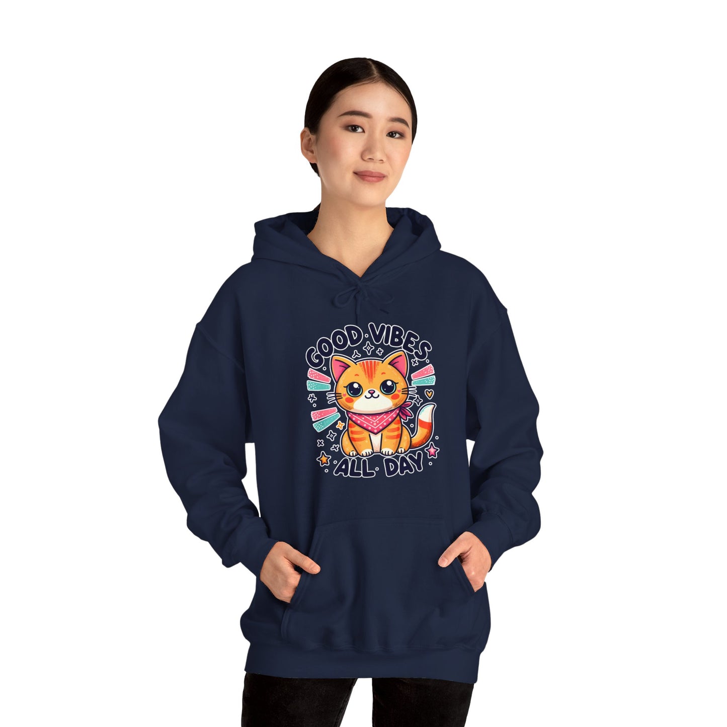Good Vibes All Day Gender-Neutral Hoodie