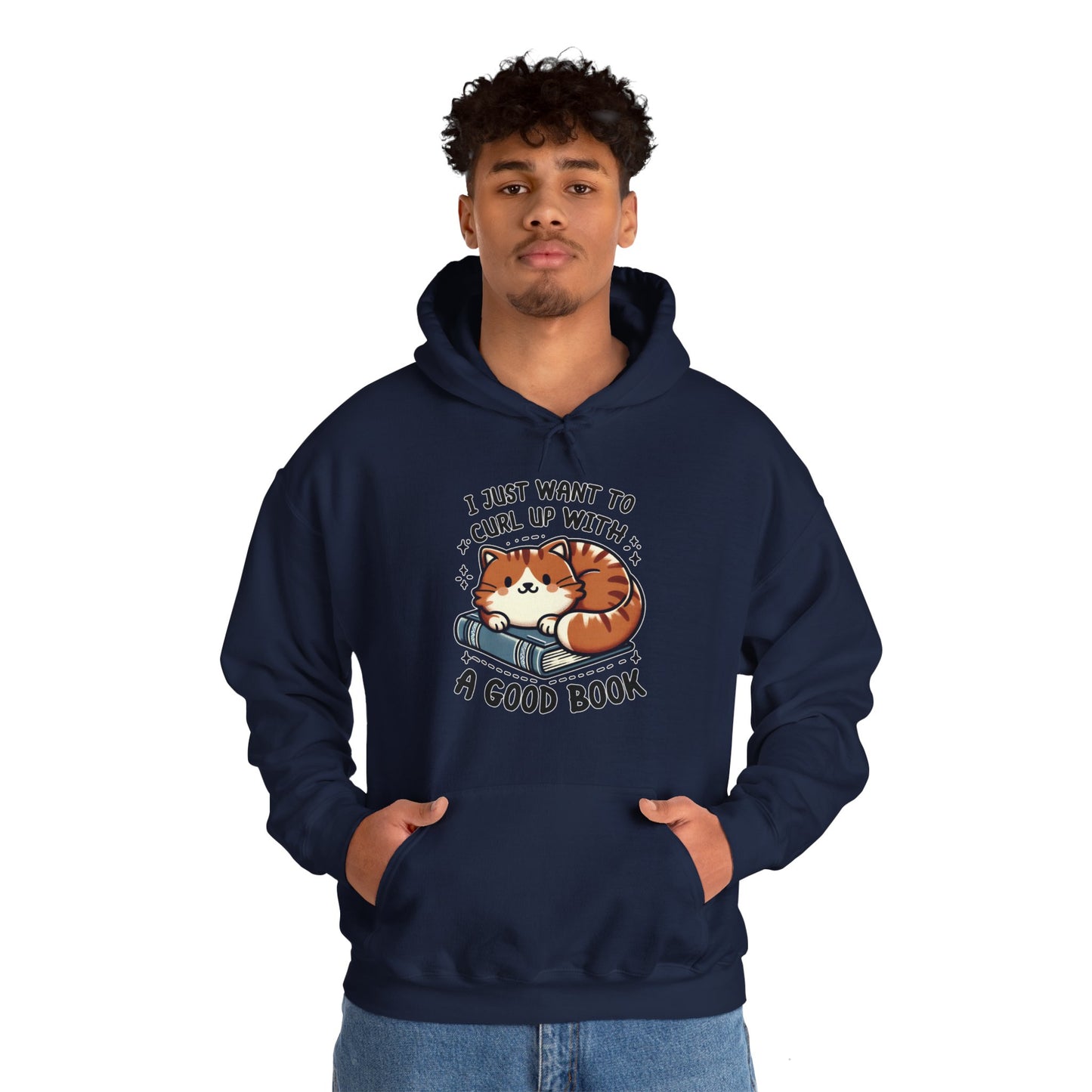 Curl Up With a Good Book Gender-Neutral Hoodie