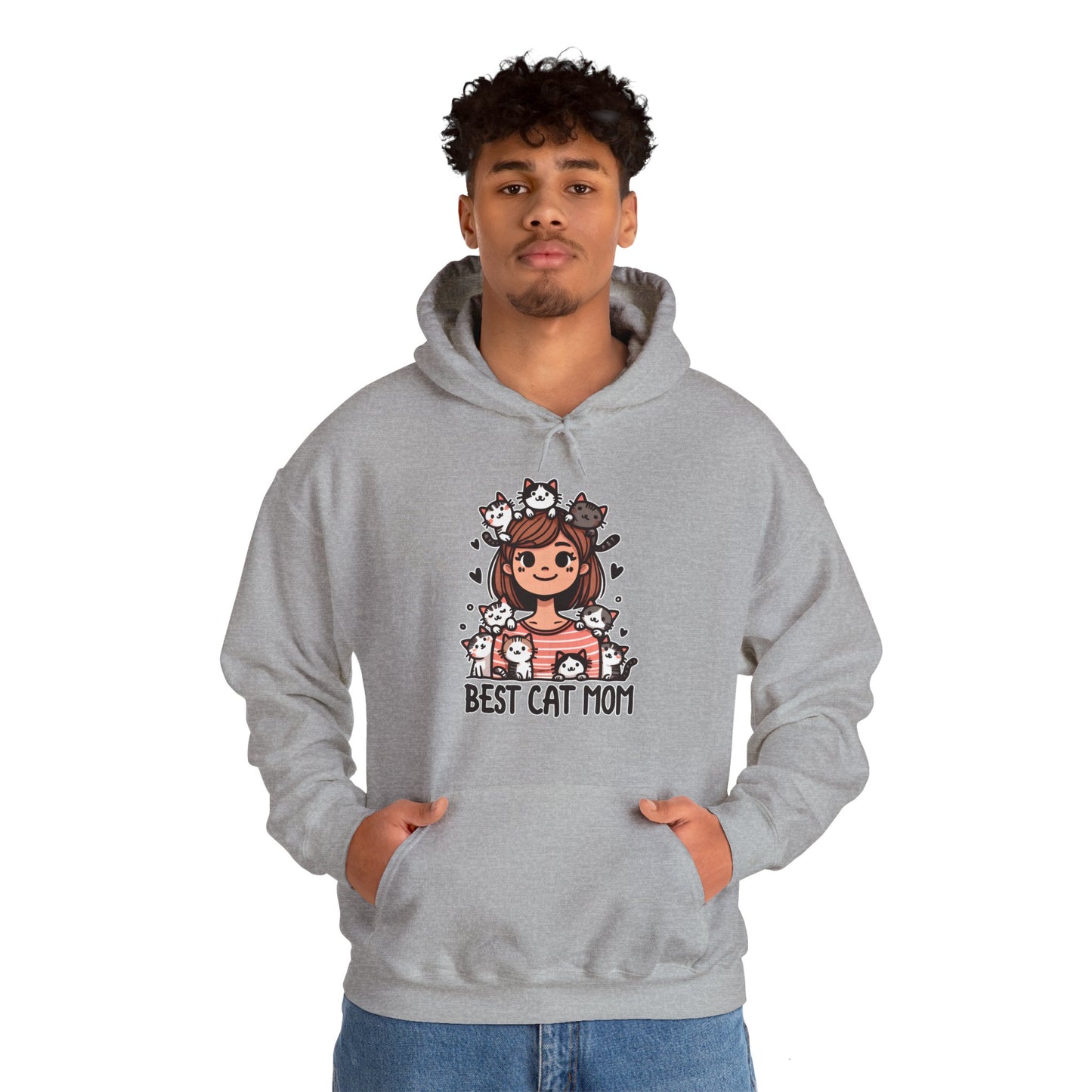 Best Cat Mom Gender-Neutral Hoodie