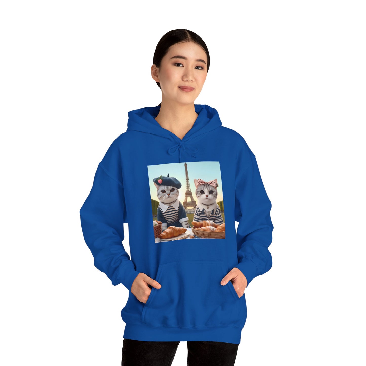 Cats in Paris Gender-Neutral Hoodie