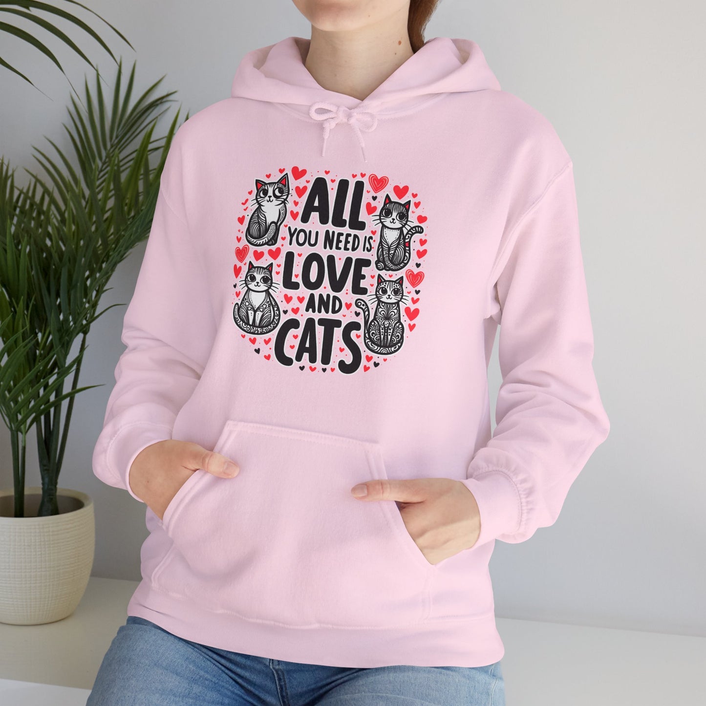 All You Need is Cats Gender-Neutral Hoodie