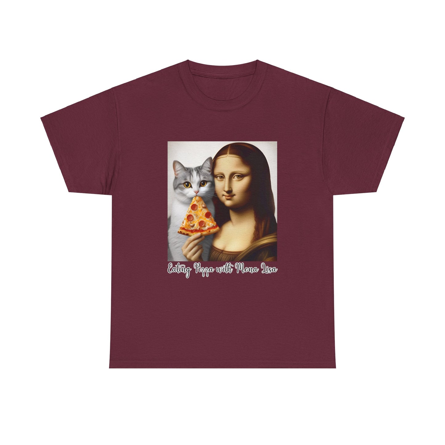 Eating Pizza with Mona Lisa T-Shirt