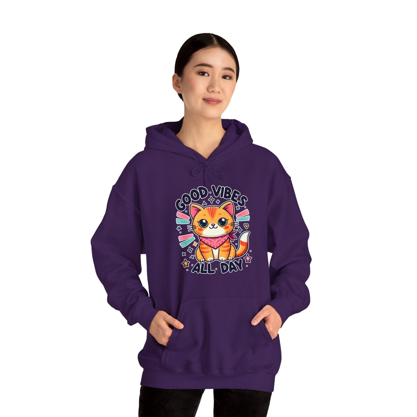 Good Vibes All Day Gender-Neutral Hoodie