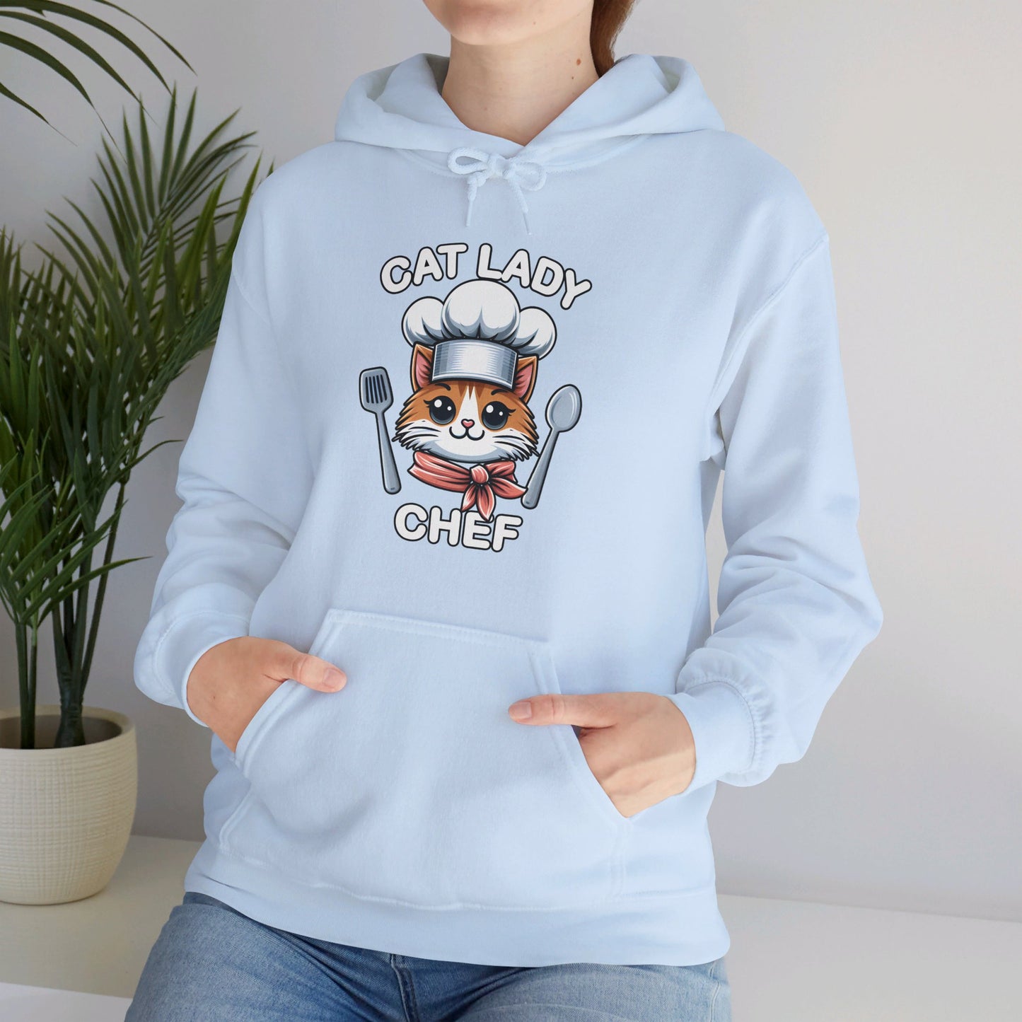 Cat Lady Chef Gender-Neutral Hoodie