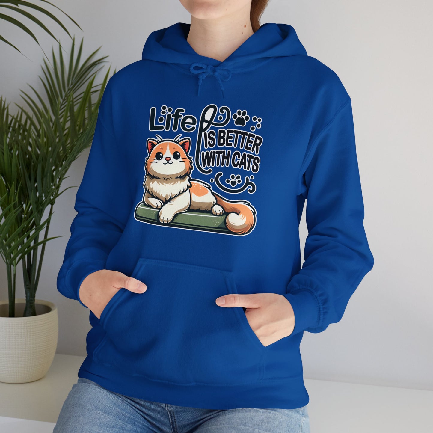 Life is Better with Cats Gender-Neutral Hoodie