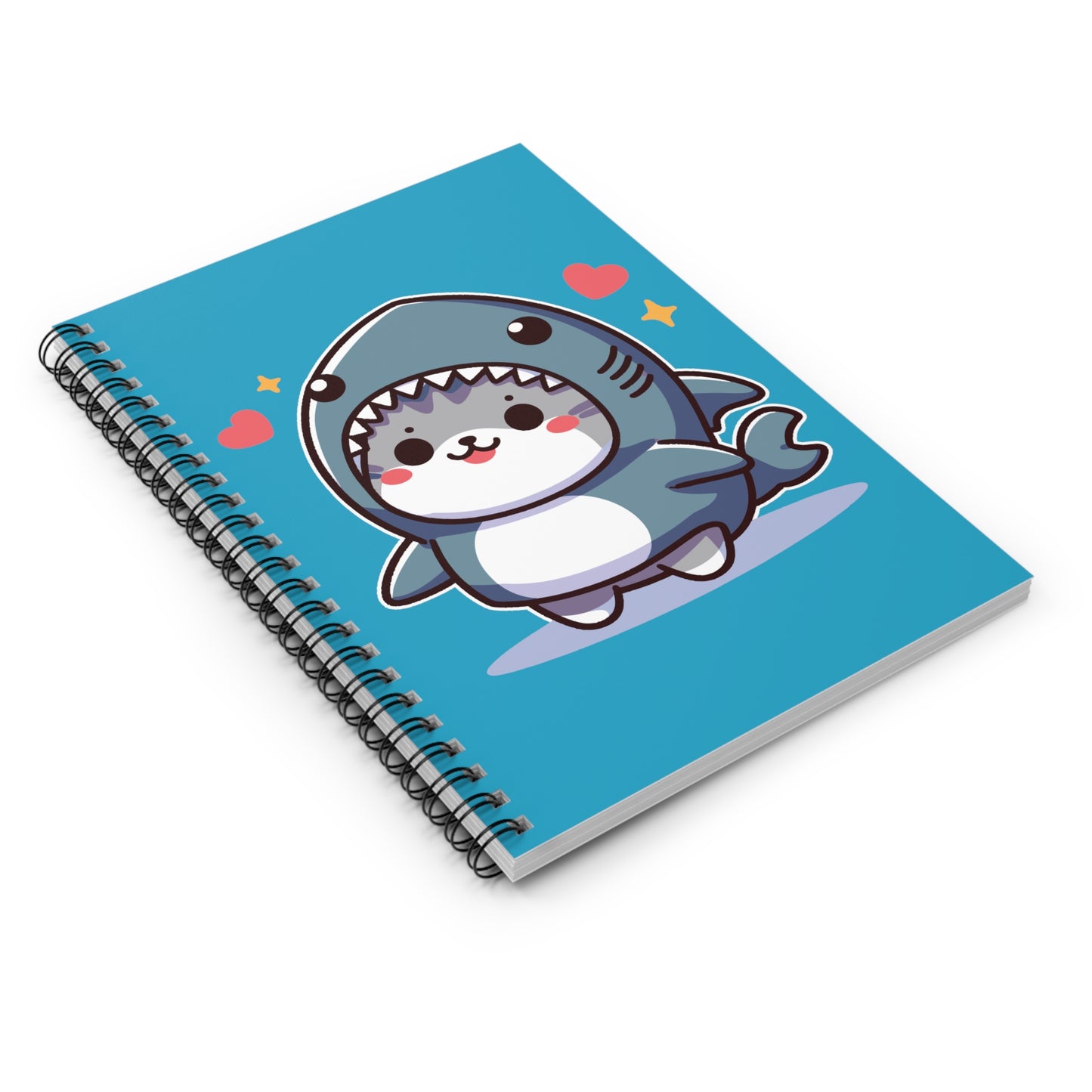 Shark Cat Spiral Notebook