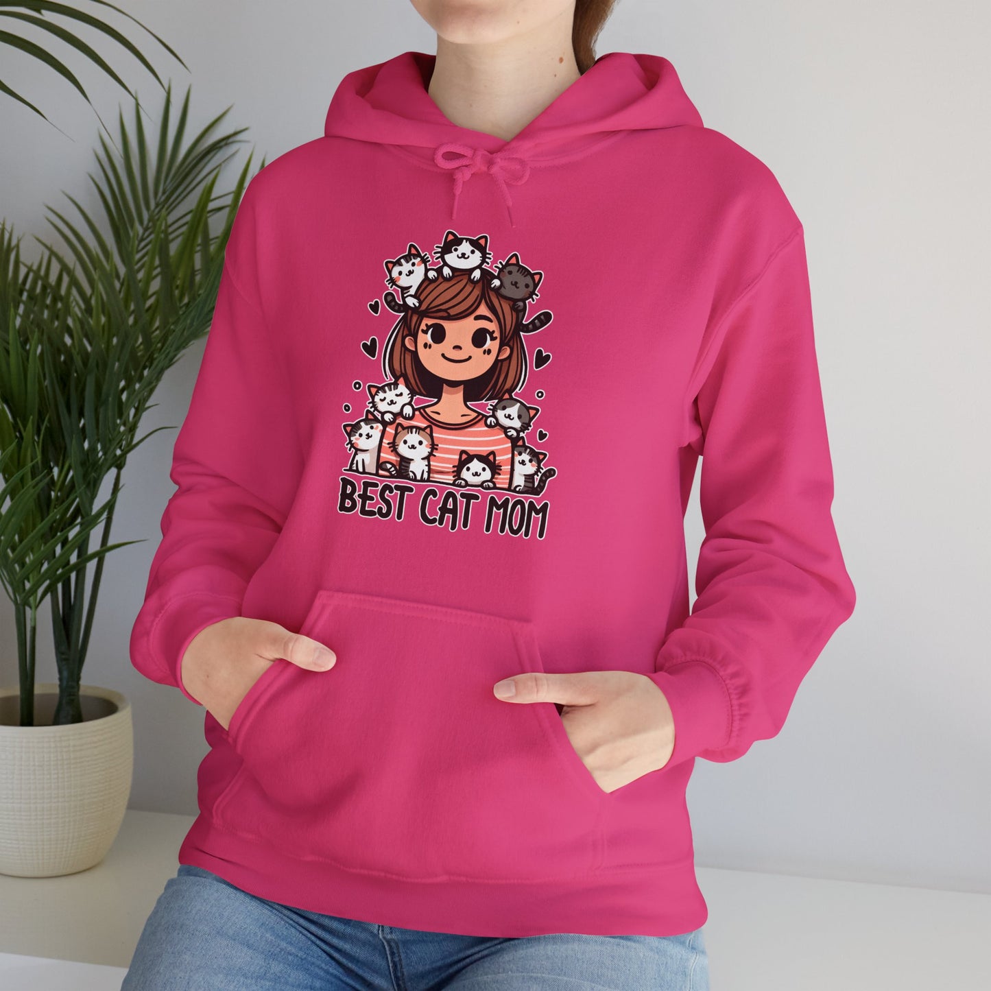 Best Cat Mom Gender-Neutral Hoodie