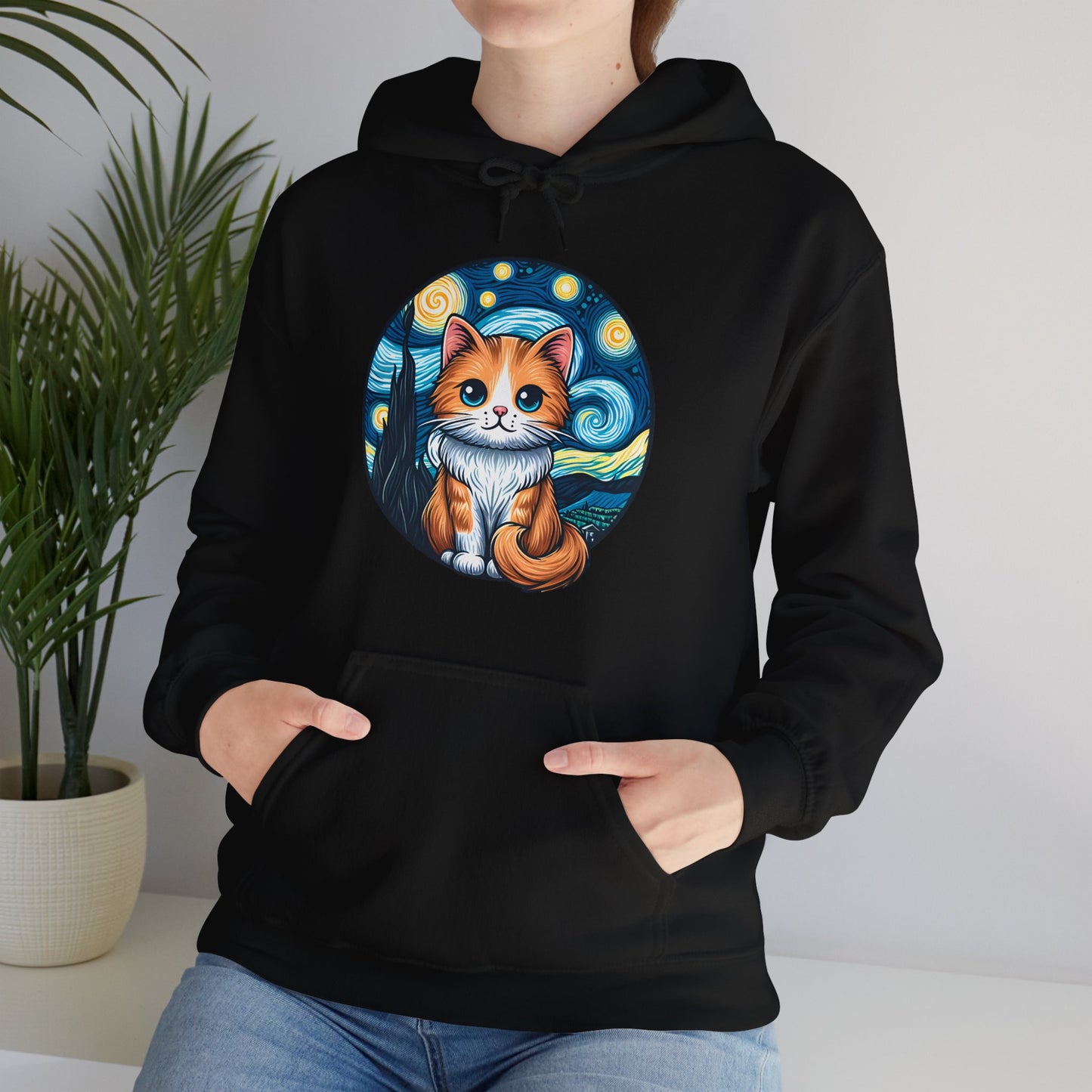 Van Gogh Cat Hoodie
