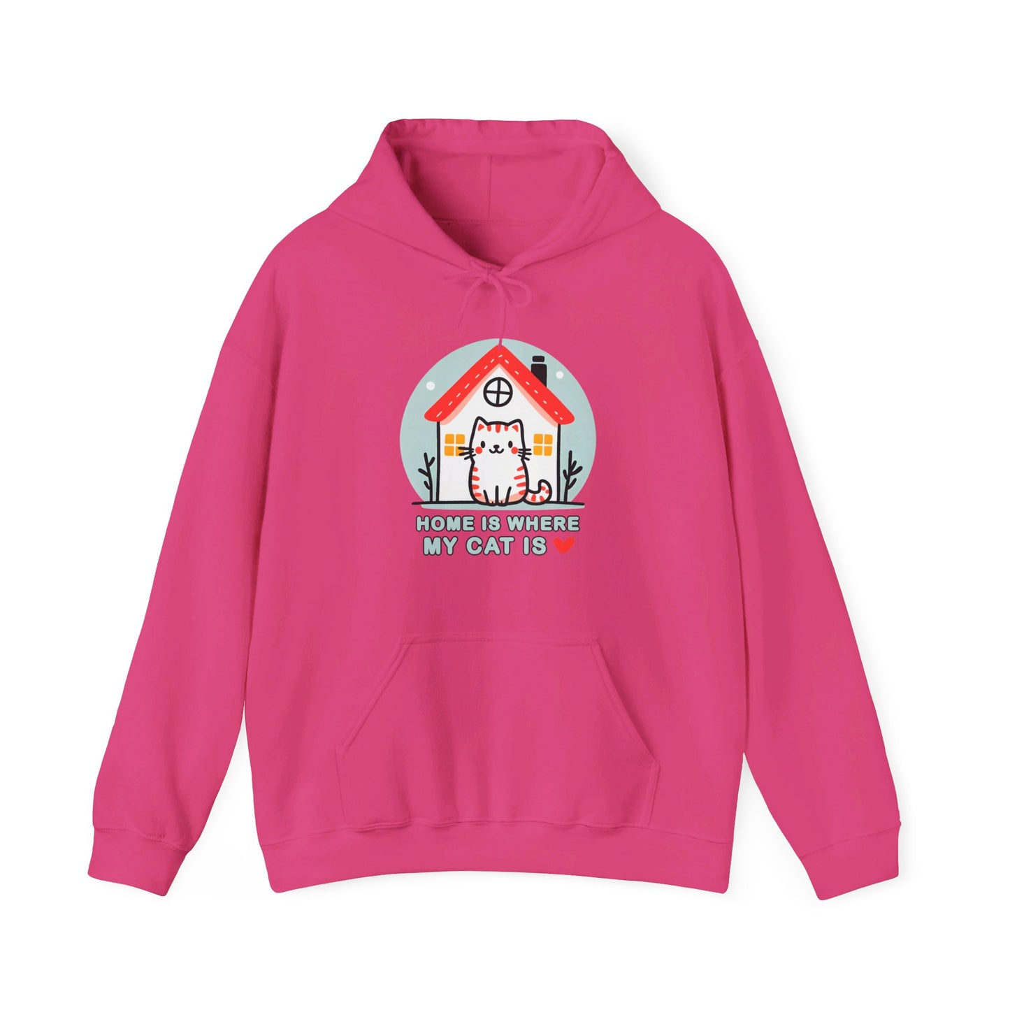 Home is Where my Cat is Gender-Neutral Hoodie