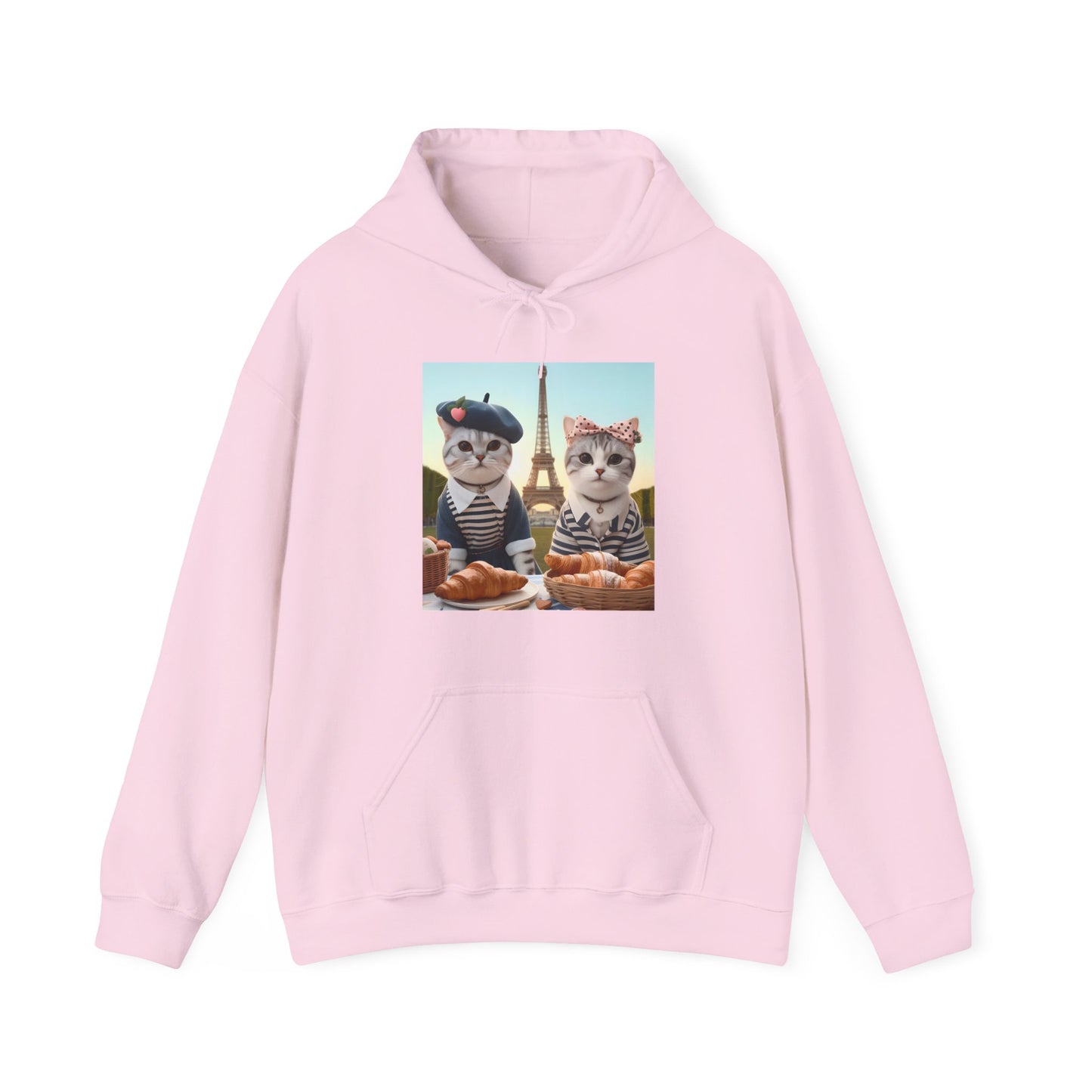 Cats in Paris Gender-Neutral Hoodie