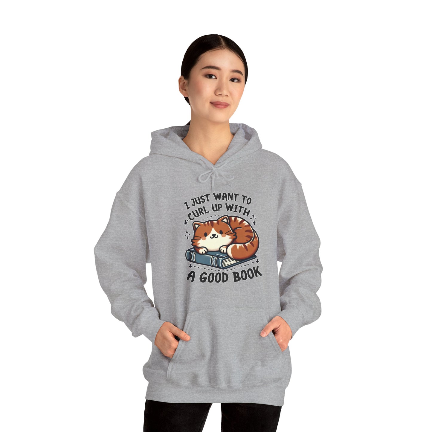 Curl Up With a Good Book Gender-Neutral Hoodie