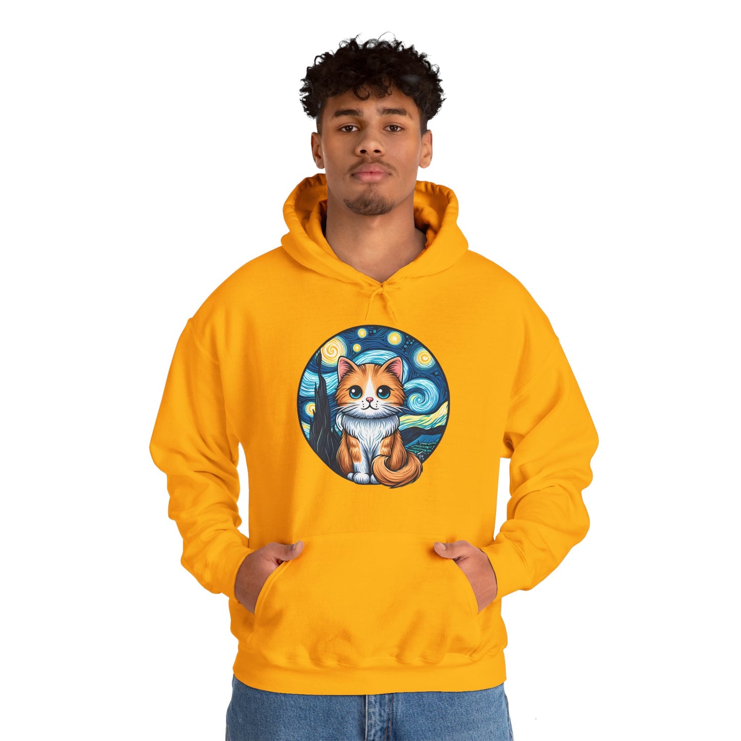 Van Gogh Cat Hoodie
