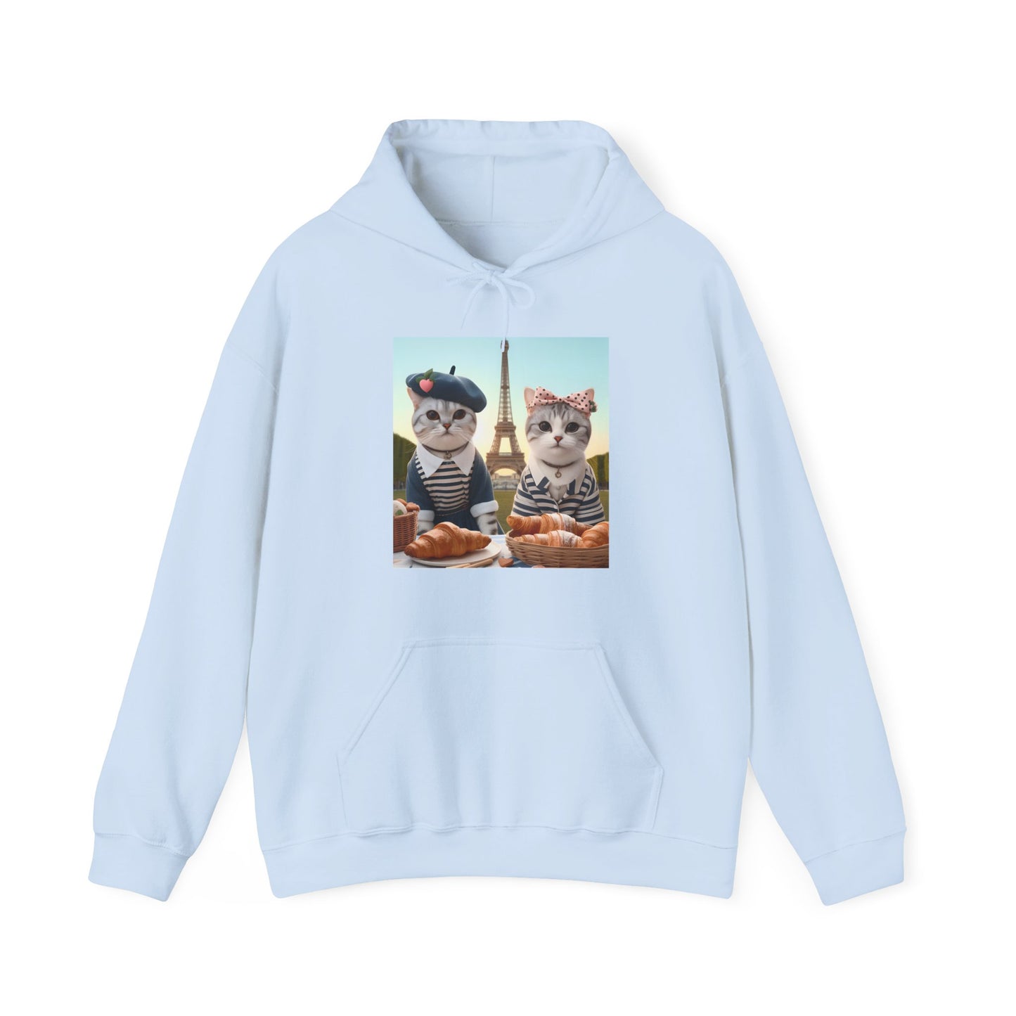Cats in Paris Gender-Neutral Hoodie