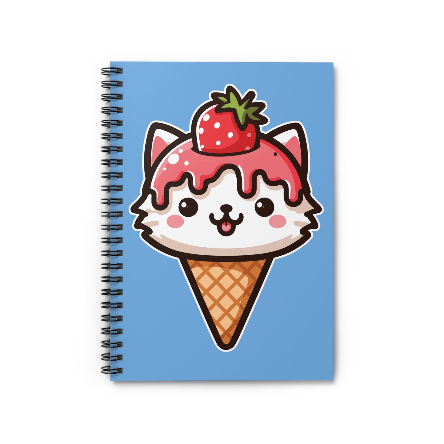 Ice Cream Cat Spiral Notebook