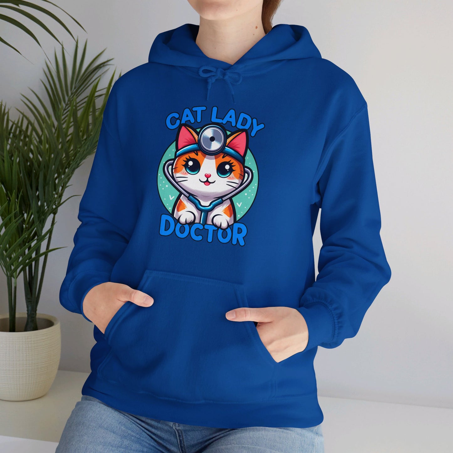 Cat Lady Doctor Gender-Neutral Hoodie