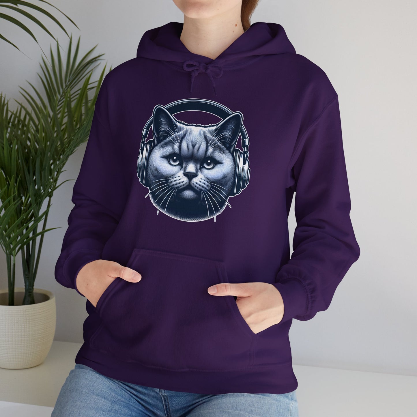 Headphones Cat Hoodie
