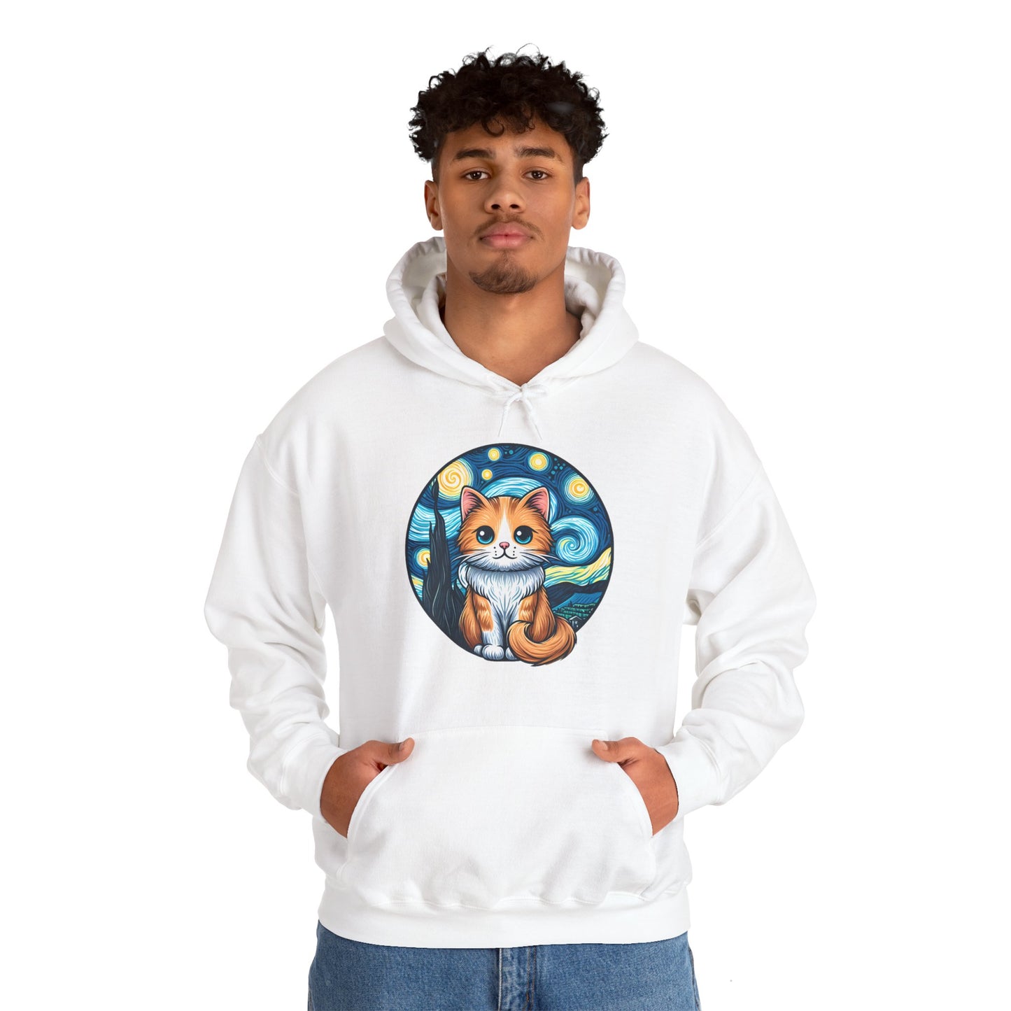 Van Gogh Cat Hoodie