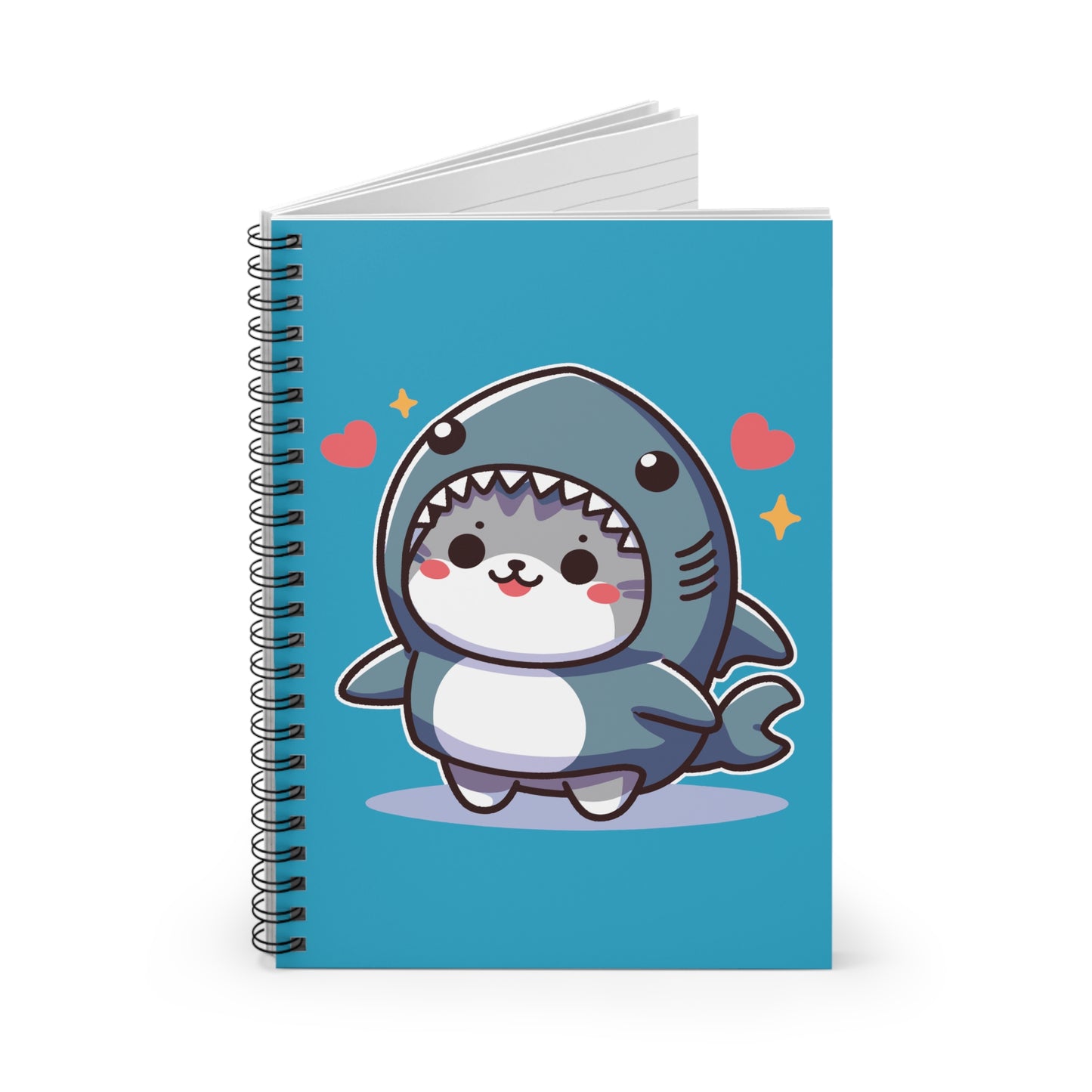 Shark Cat Spiral Notebook