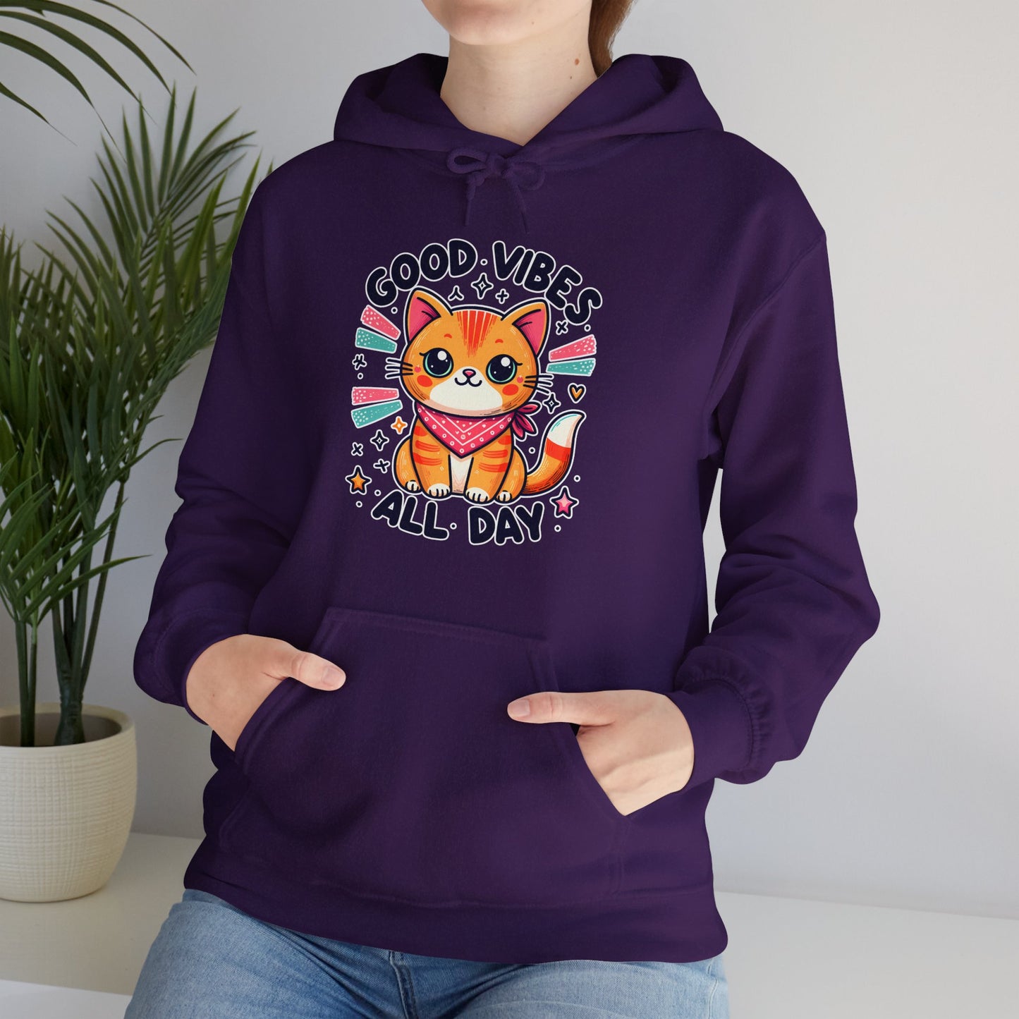 Good Vibes All Day Gender-Neutral Hoodie