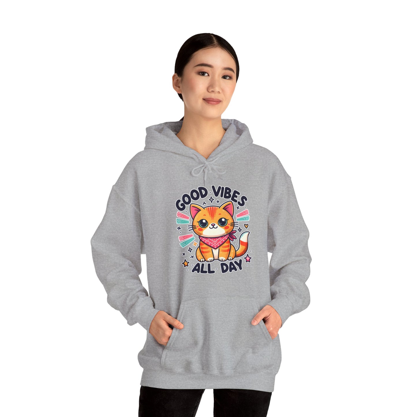 Good Vibes All Day Gender-Neutral Hoodie
