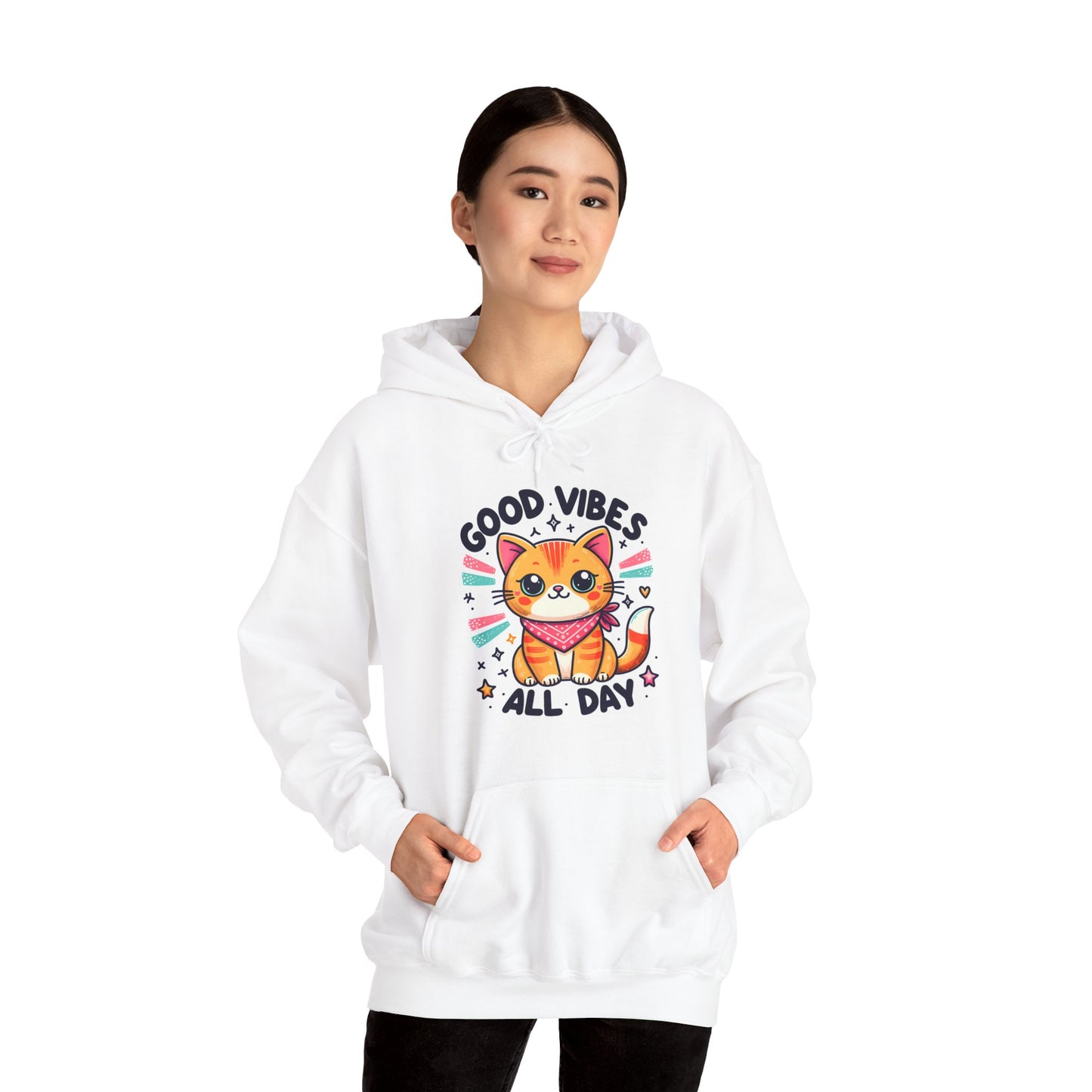 Good Vibes All Day Gender-Neutral Hoodie