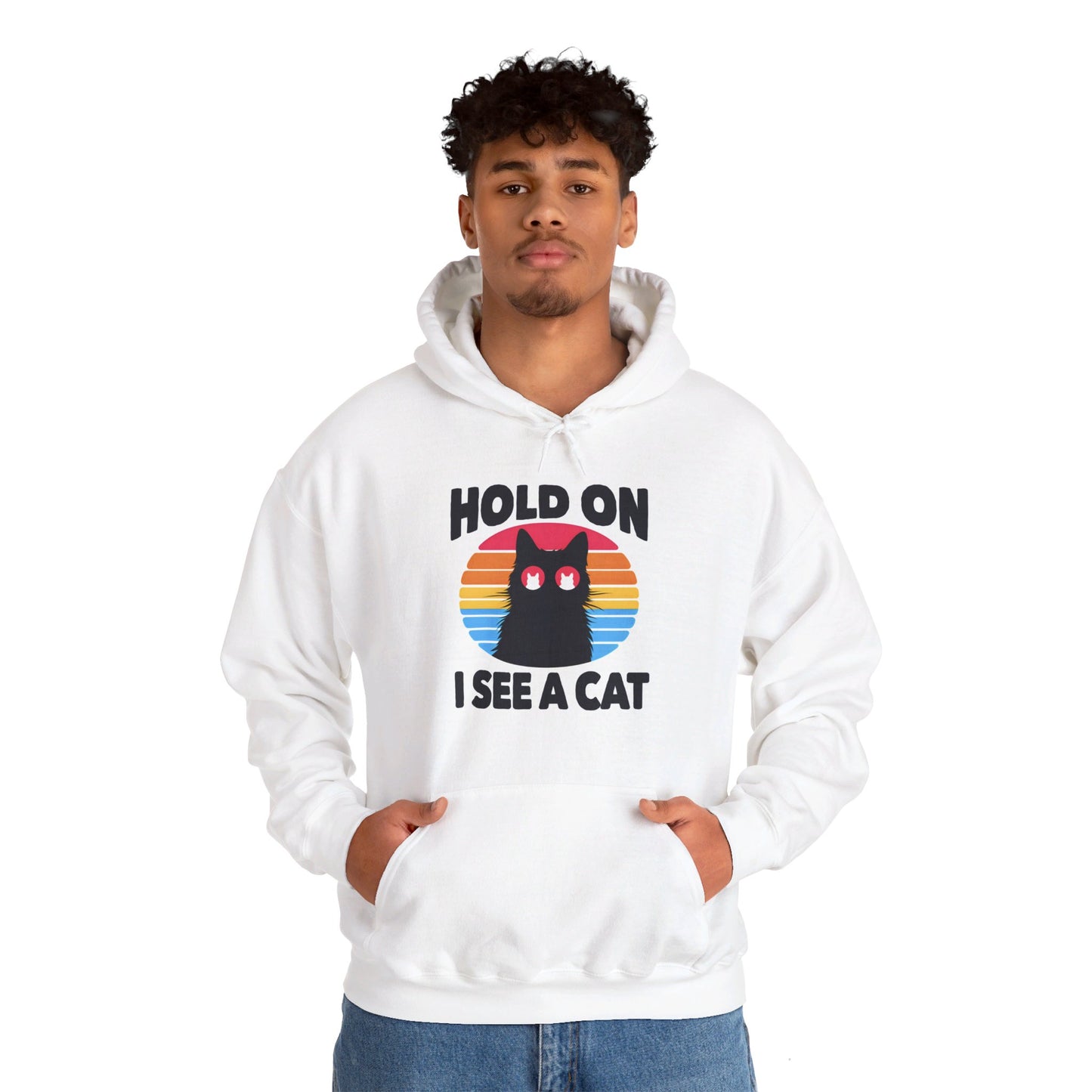 Hold On. I See a Cat Gender-Neutral Hoodie