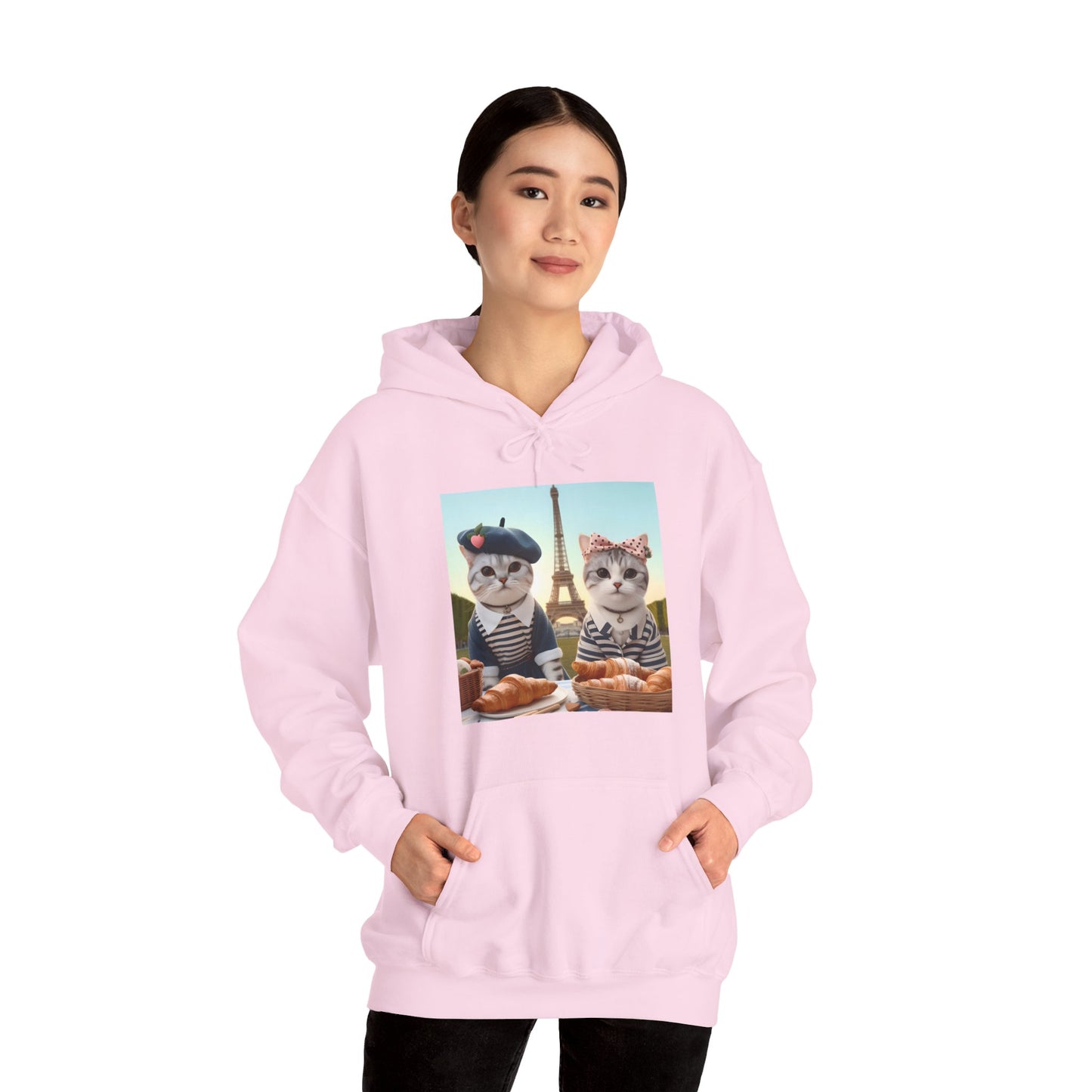 Cats in Paris Gender-Neutral Hoodie