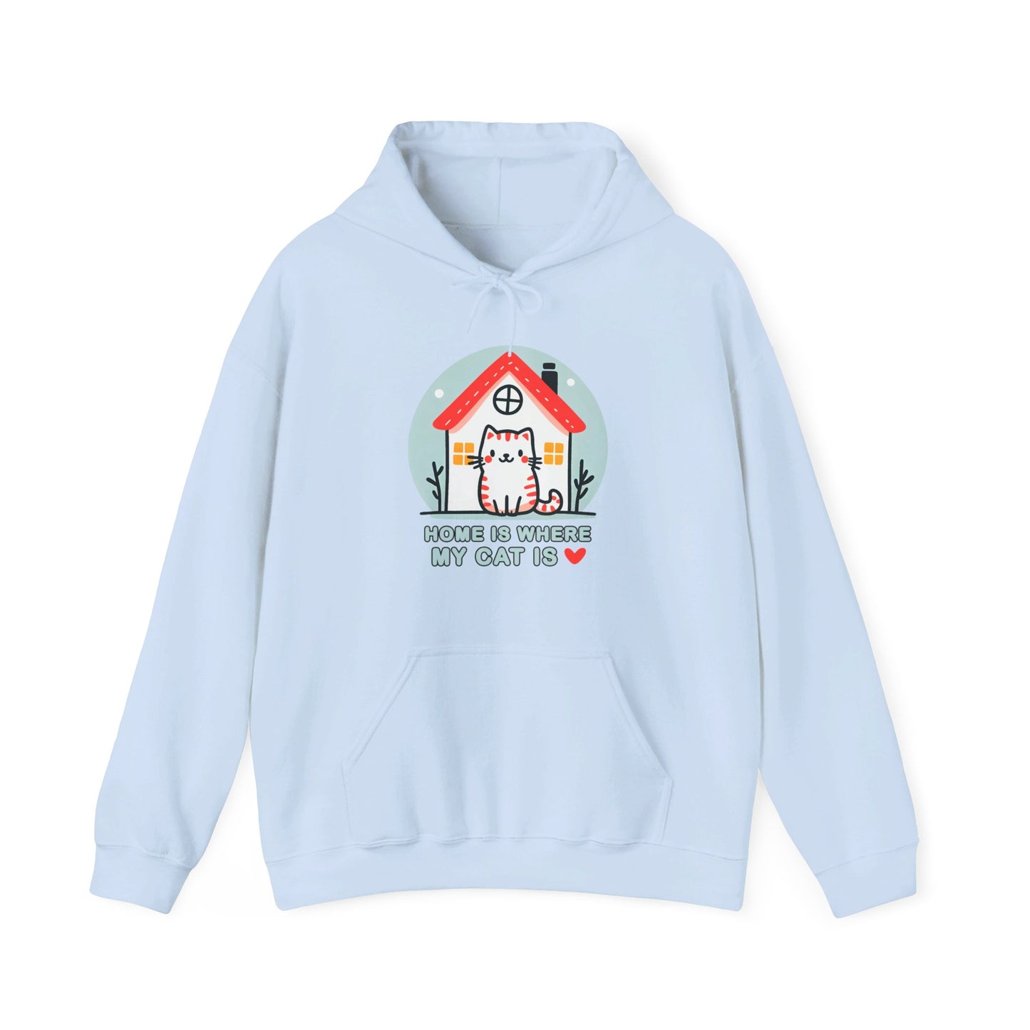 Home is Where my Cat is Gender-Neutral Hoodie