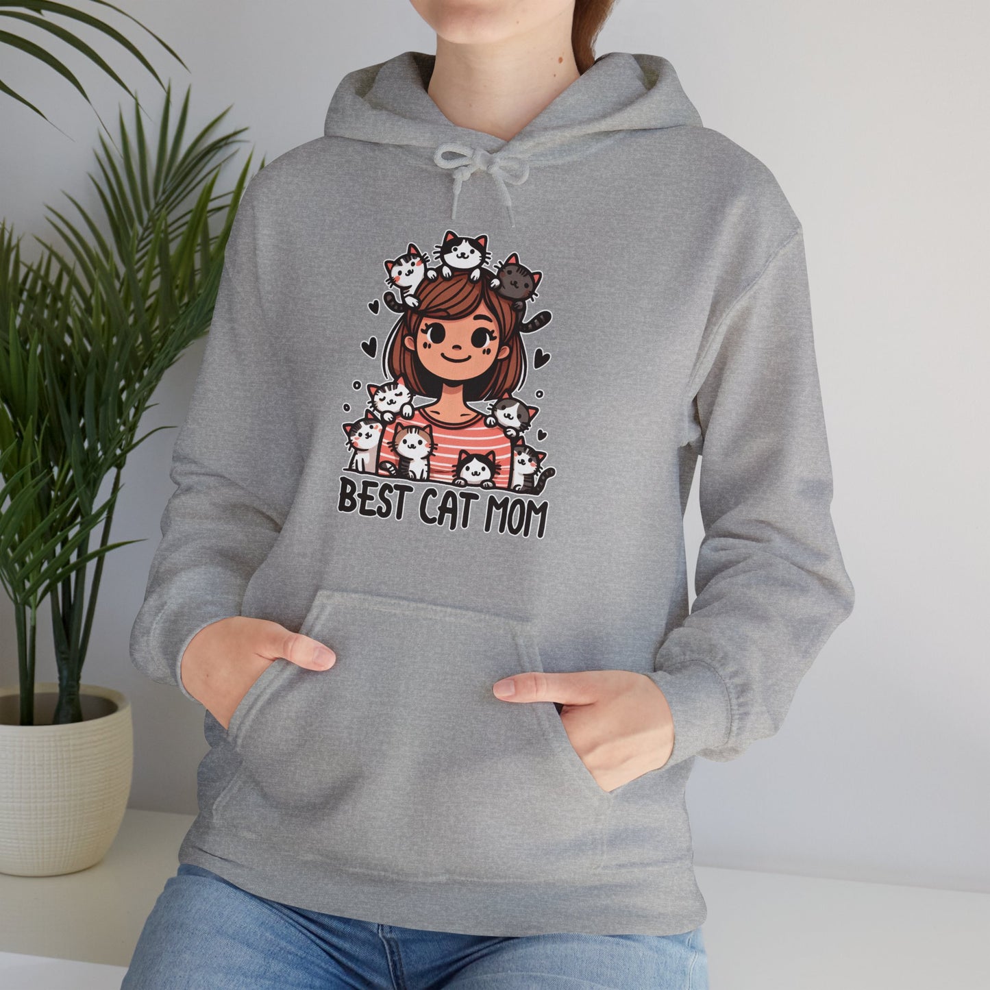 Best Cat Mom Gender-Neutral Hoodie