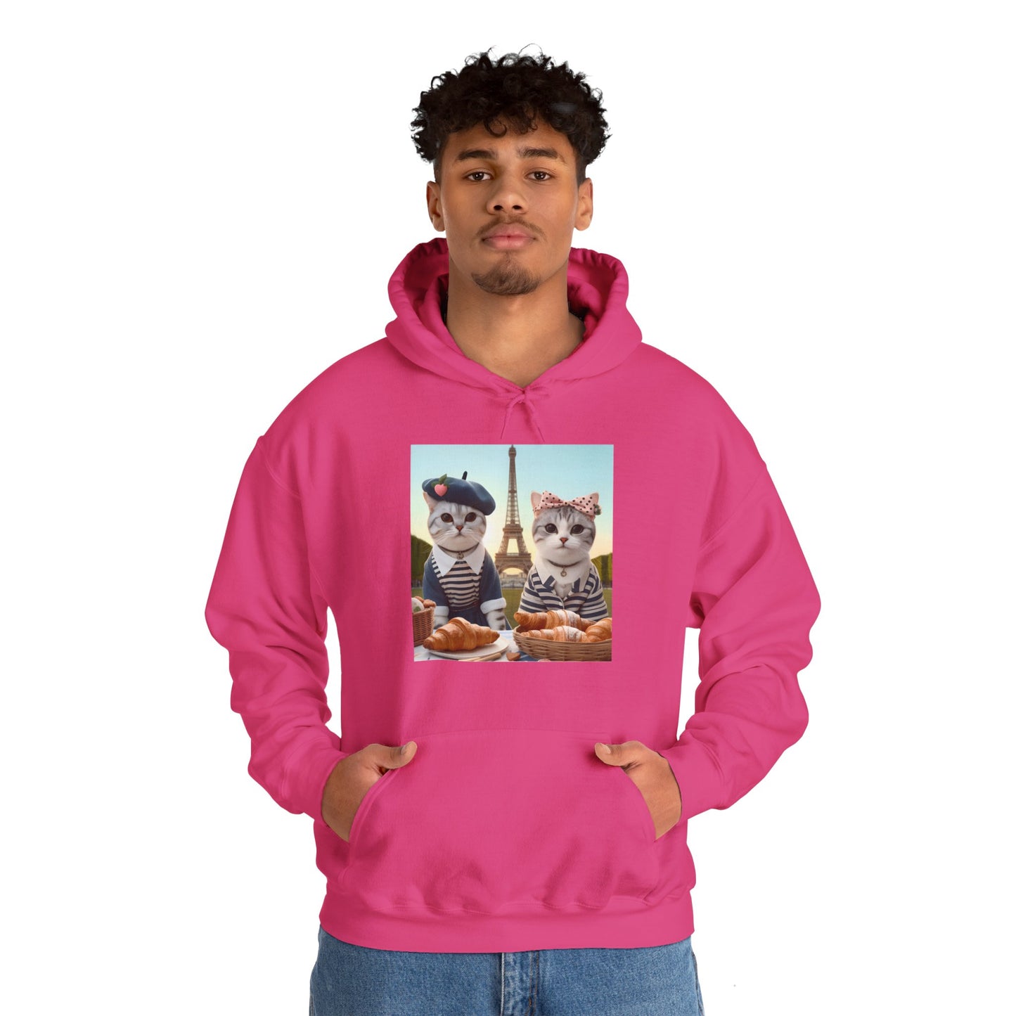 Cats in Paris Gender-Neutral Hoodie