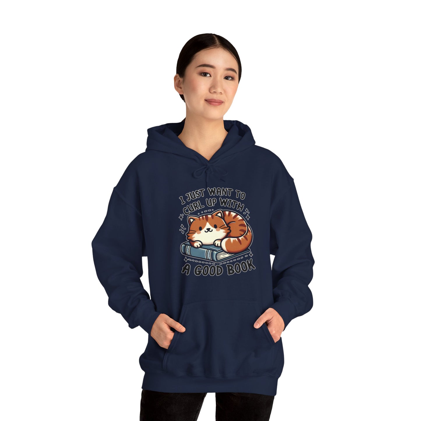 Curl Up With a Good Book Gender-Neutral Hoodie