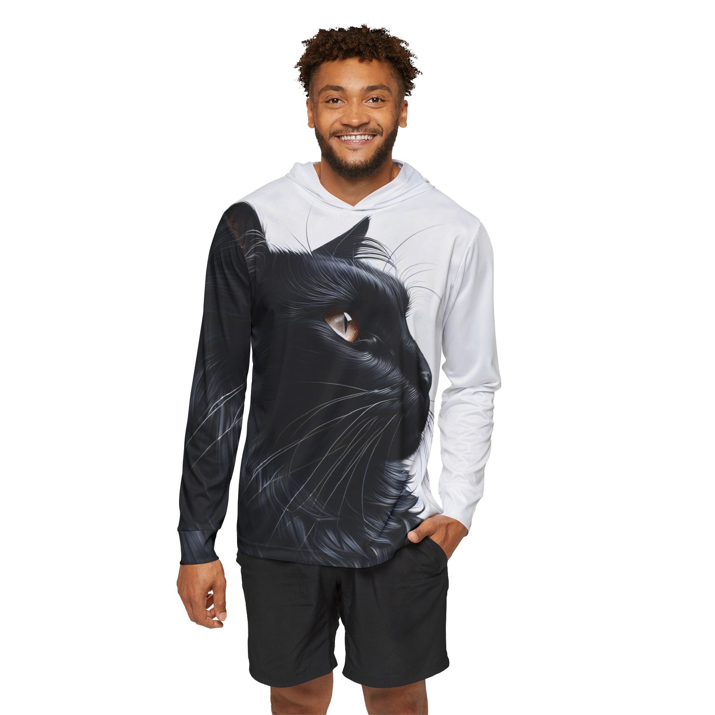 Black Cat Unisex Lightweight Hoodie