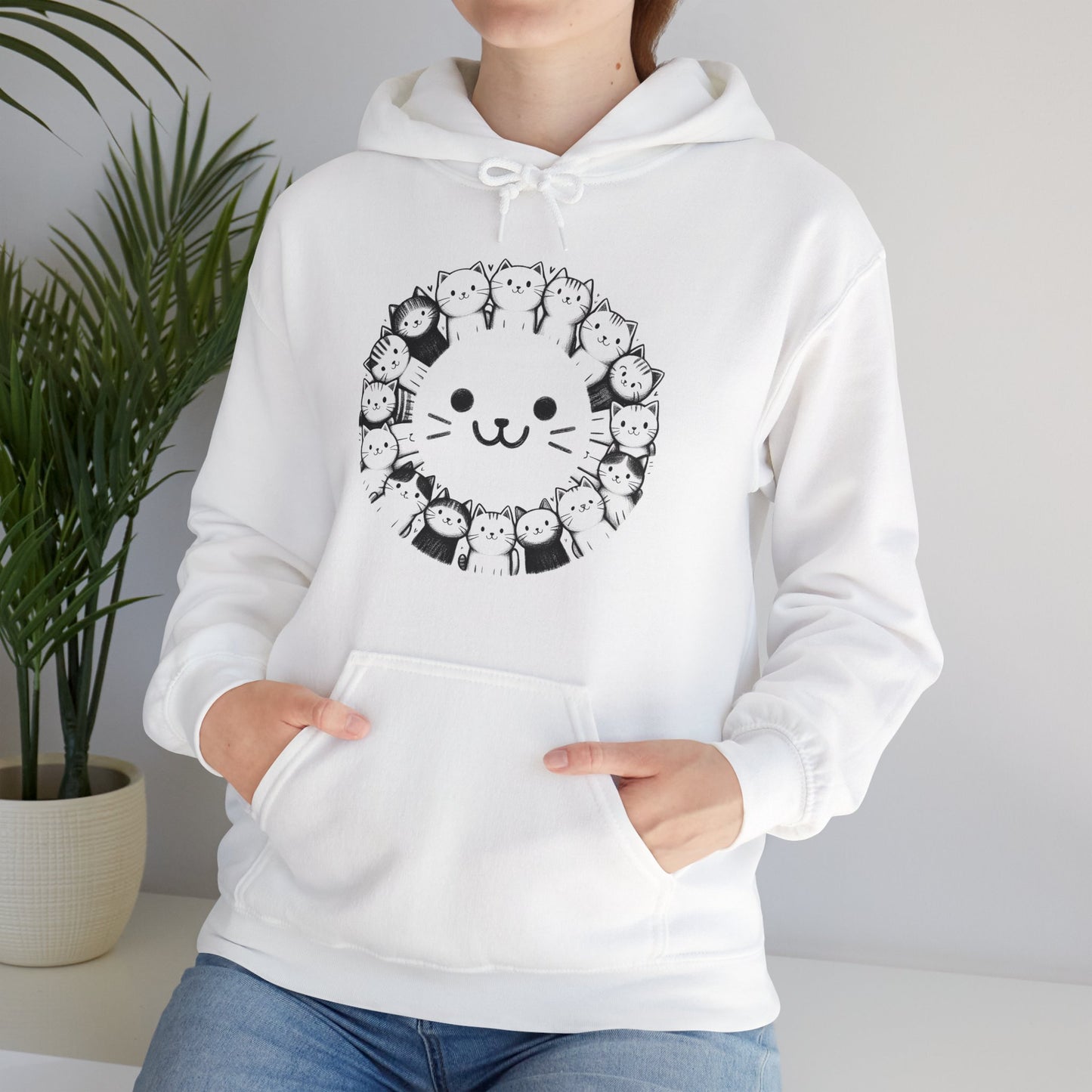 Happy Cats Gender-Neutral Hoodie