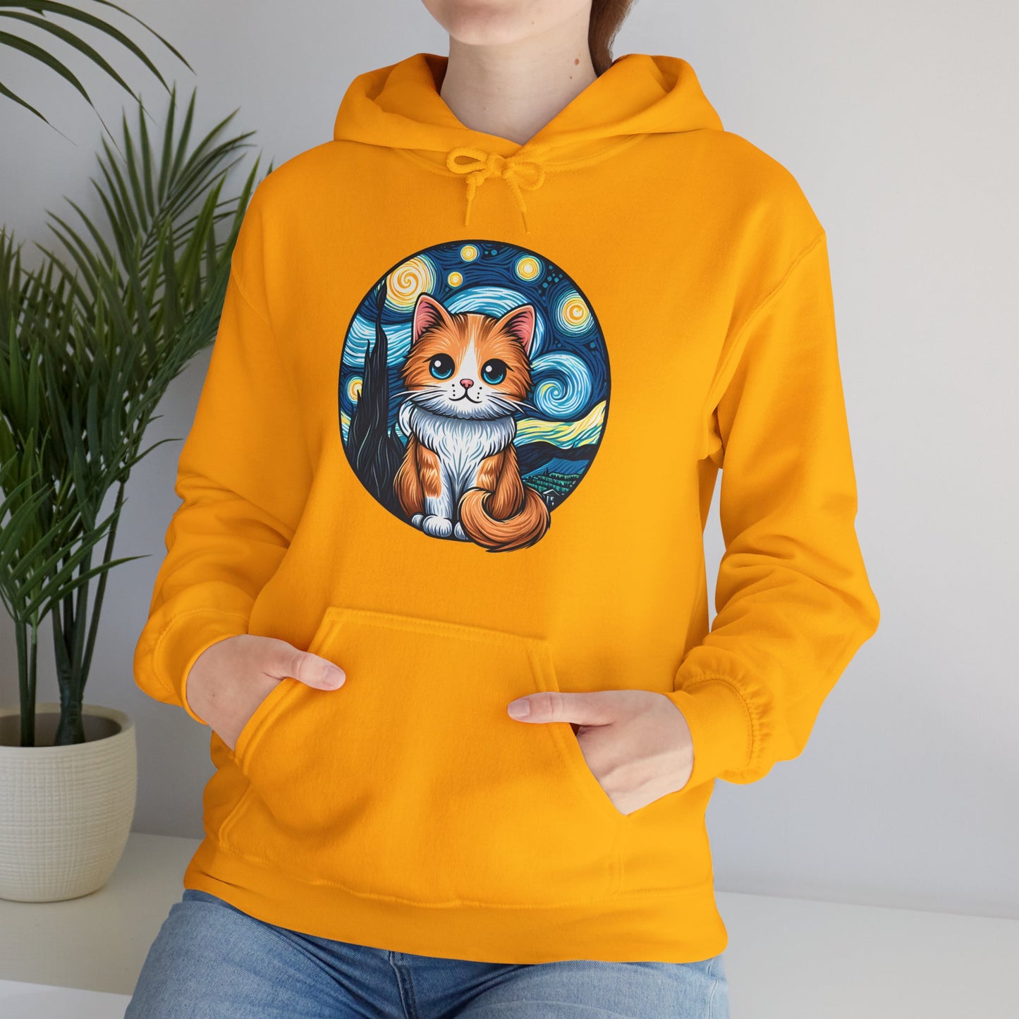 Van Gogh Cat Hoodie