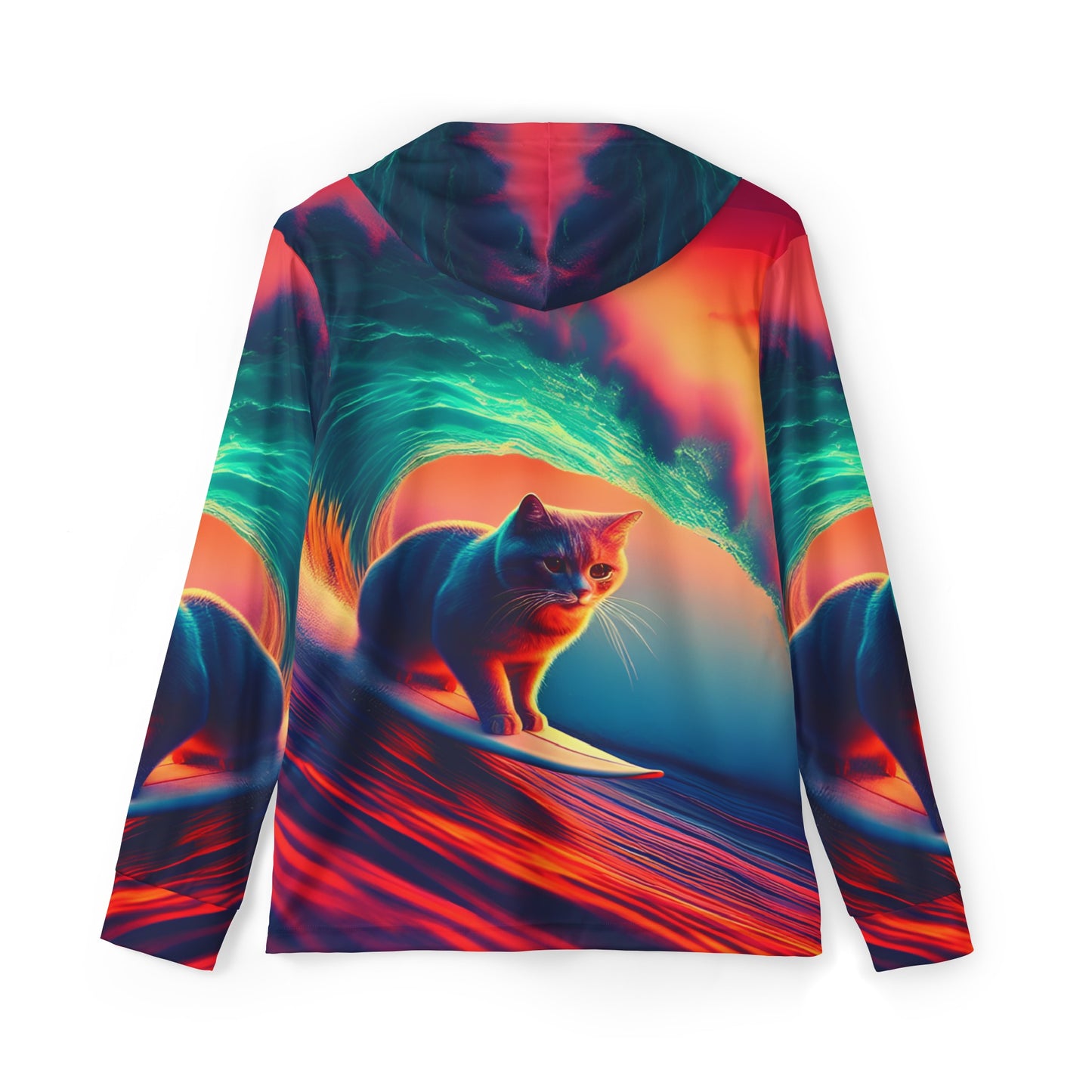 California Surfing Cat Unisex Lightweight Hoodie